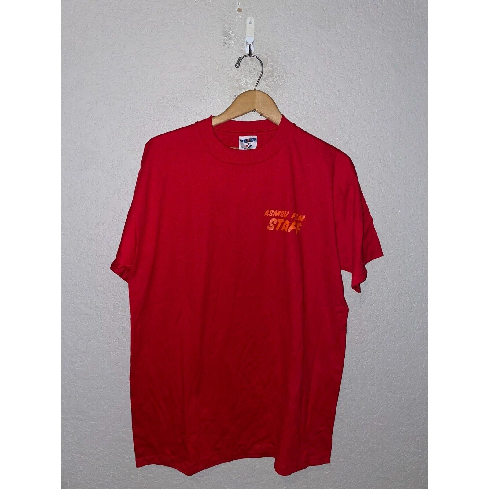 Jerzees Vintage ASMSU Shirt Film Staff Red Movie Tee 90s VTG L Large Size US L / EU 52-54 / 3 - 1 Thumbnail