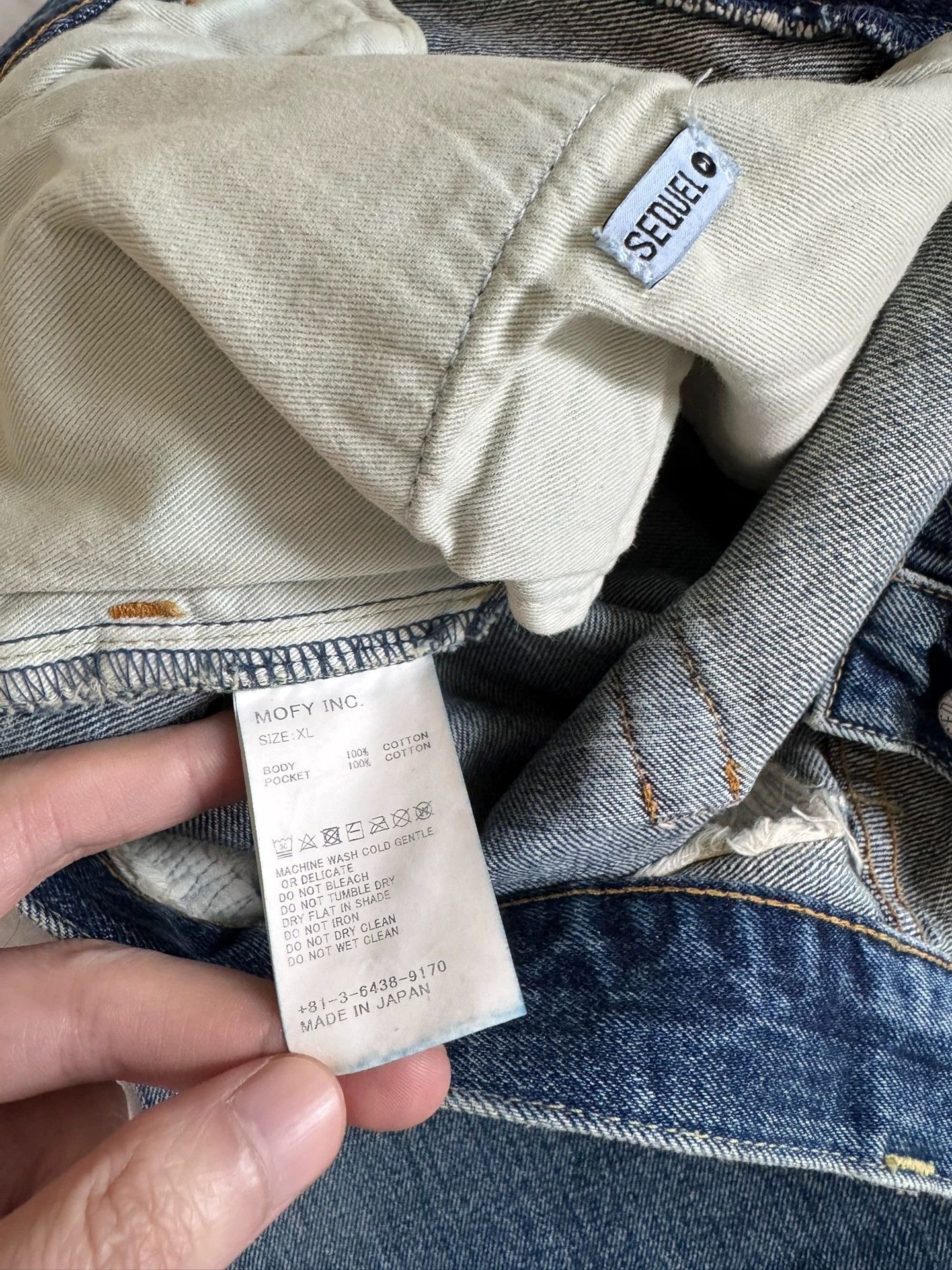 Fragment Design Sequel x Fragment 24AW Washed Distressed Denim Blue XL Size US 36 / EU 52 - 3 Thumbnail