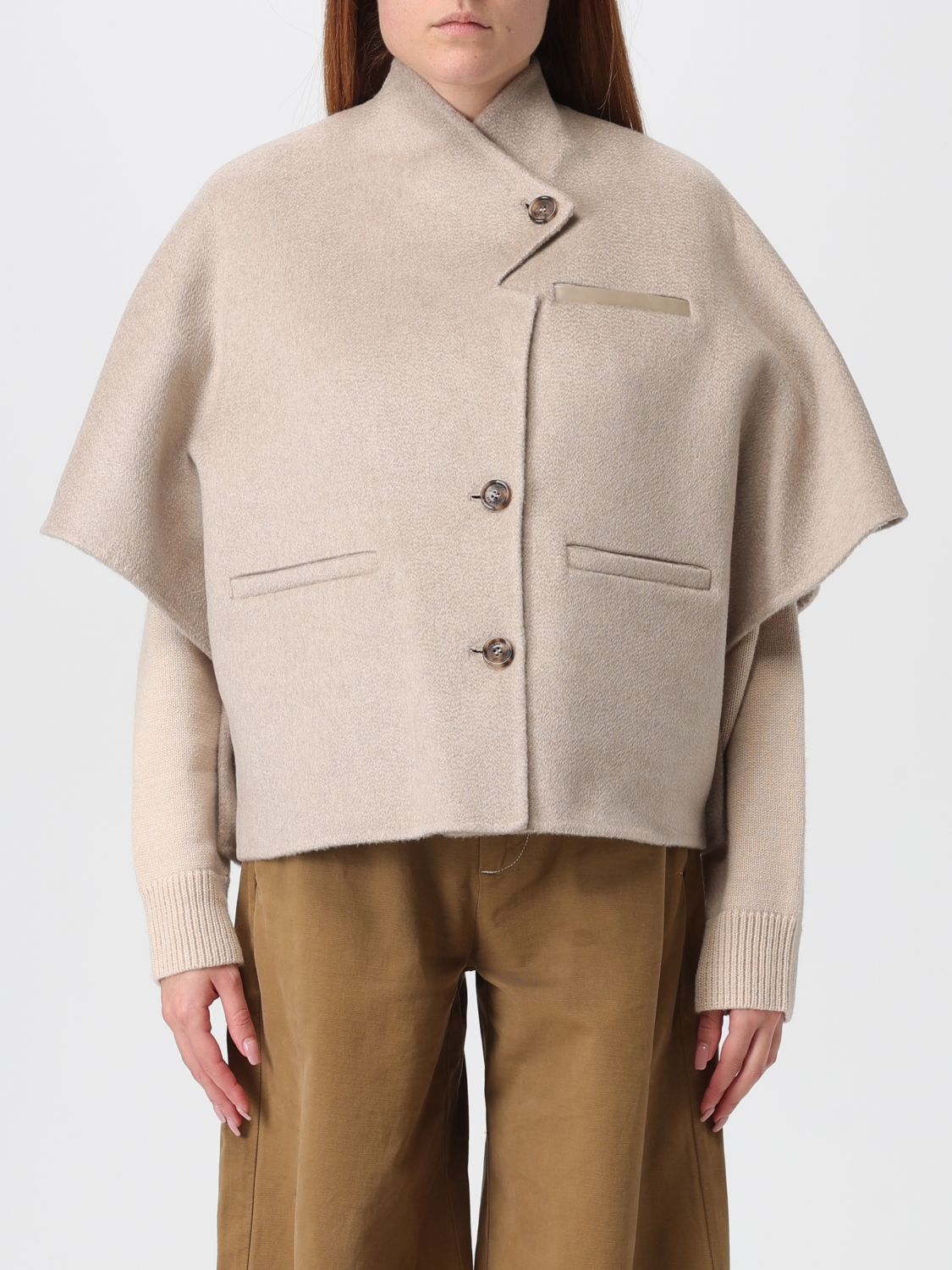 Max Mara Cape Woman Sand