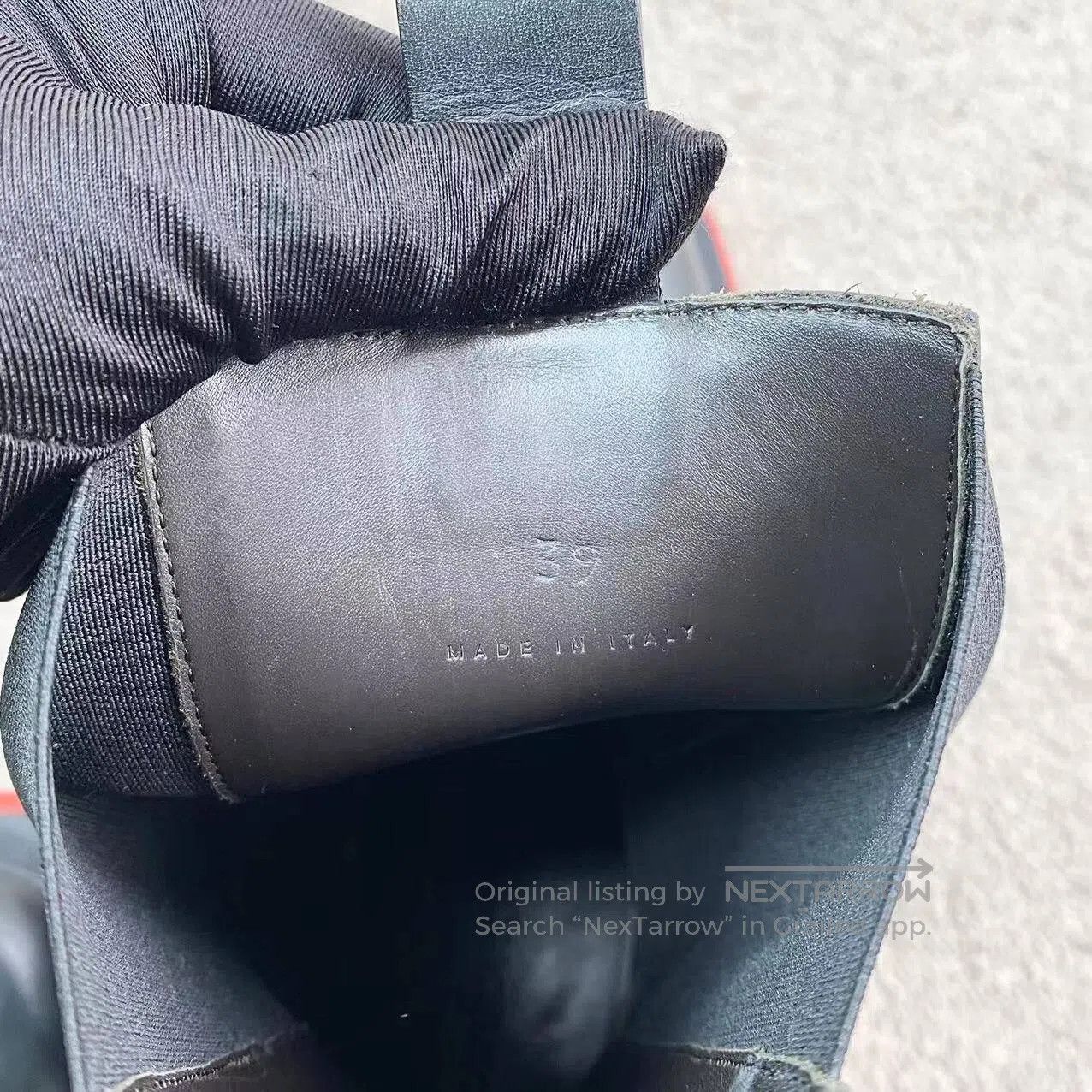 Bottega Veneta Bottega Veneta Black and red thick-soled pipe Chelsea boot Size US 8.5 / IT 38.5 - 5 Thumbnail