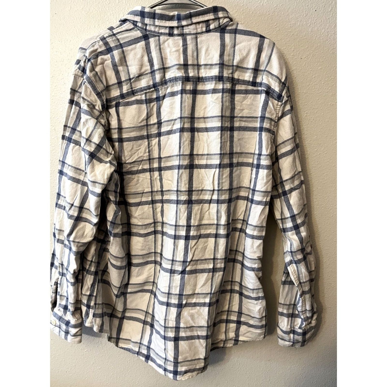 Vintage American Eagle Flannel Shirt XL Blue White - Super Soft Button-Up Size US XL / EU 56 / 4 - 3 Thumbnail
