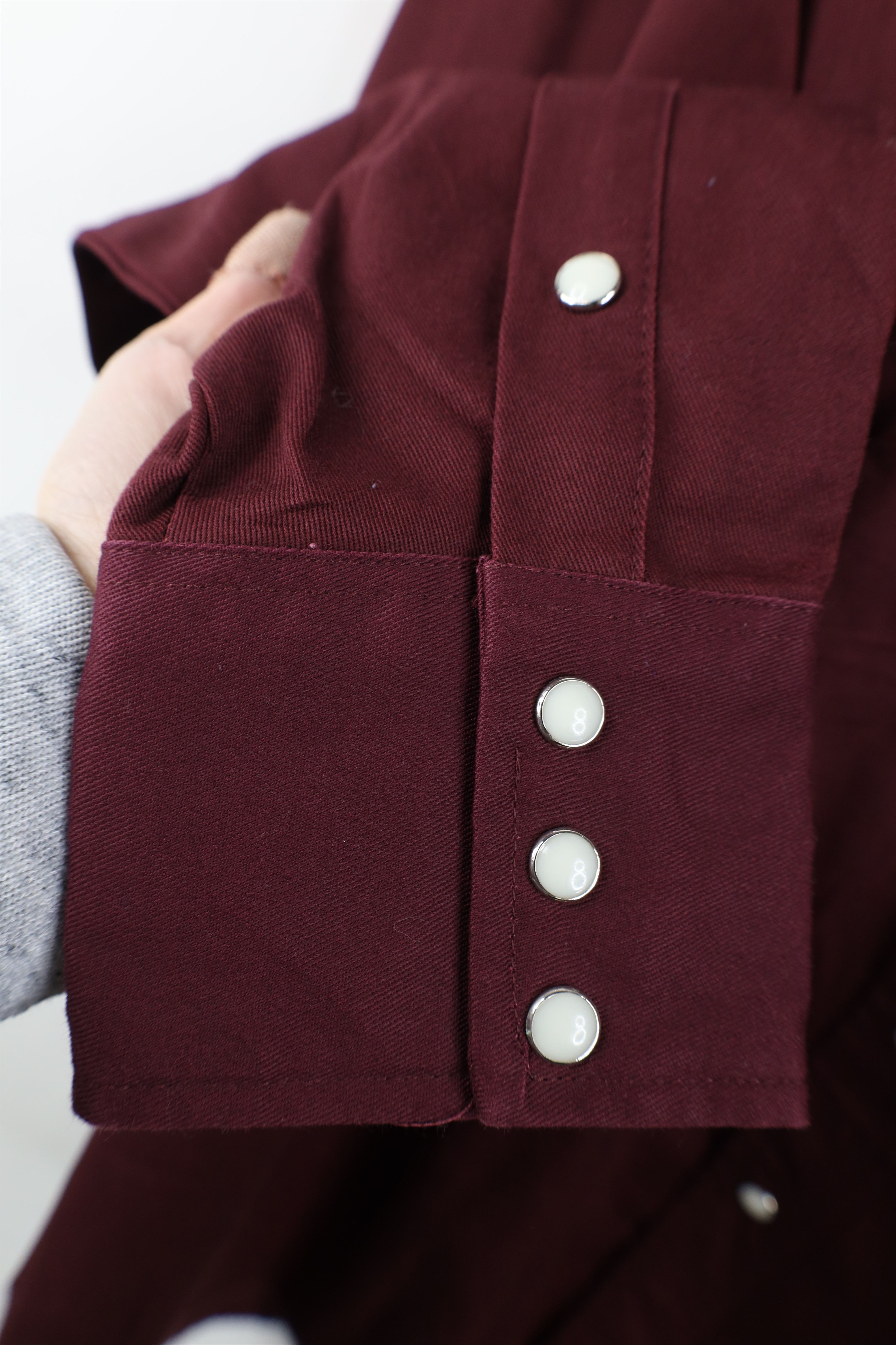 Wrangler Vintage 90s Wrangler Cowboy Snap Button Shirt Burgundy Size US XL / EU 56 / 4 - 6 Thumbnail