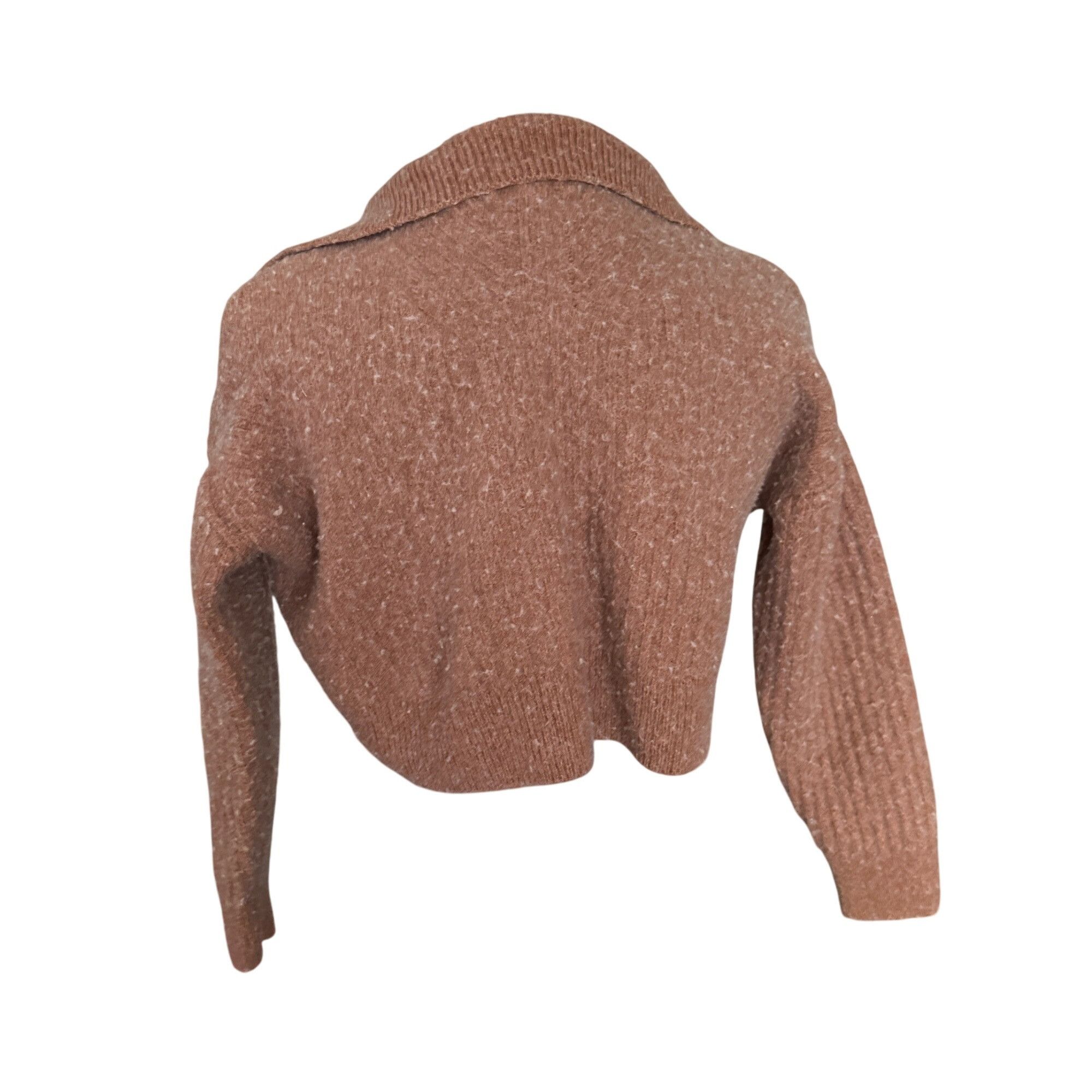 Rag & Bone Rag & Bone Cropped Tan Wool Blend Sweater XS Size XS / US 0-2 / IT 36-38 - 3 Thumbnail