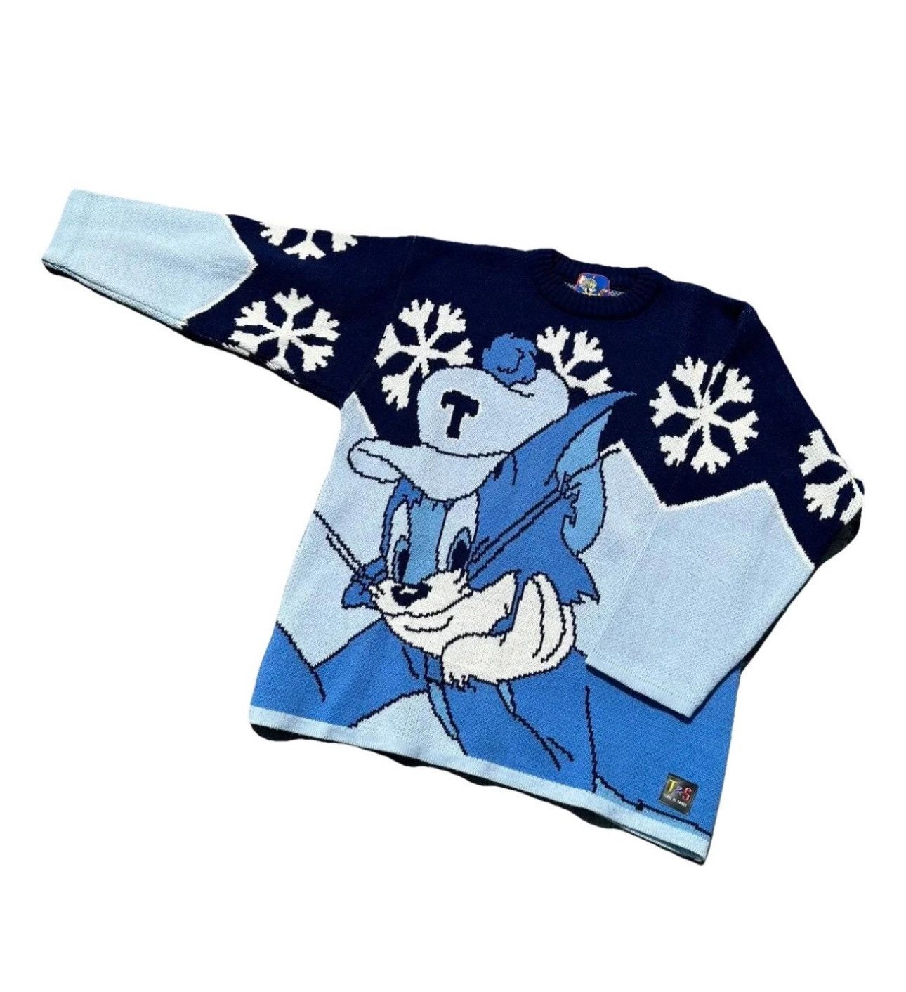 Cartoon Network 1998 Tom & Jerry Vintage Knit Sweater Big Cat Mouse Size US XXL / EU 58 / 5 - 1 Thumbnail