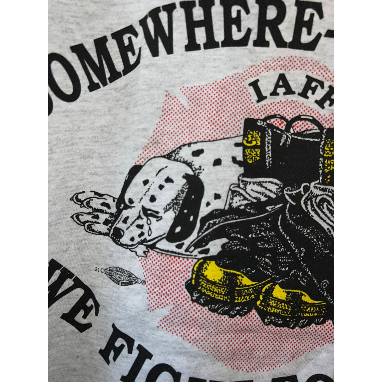 Fruit Of The Loom Vintage Firefigher Shirt Fallen Fire Fighter Memorial IAFF M Size US M / EU 48-50 / 2 - 8 Thumbnail