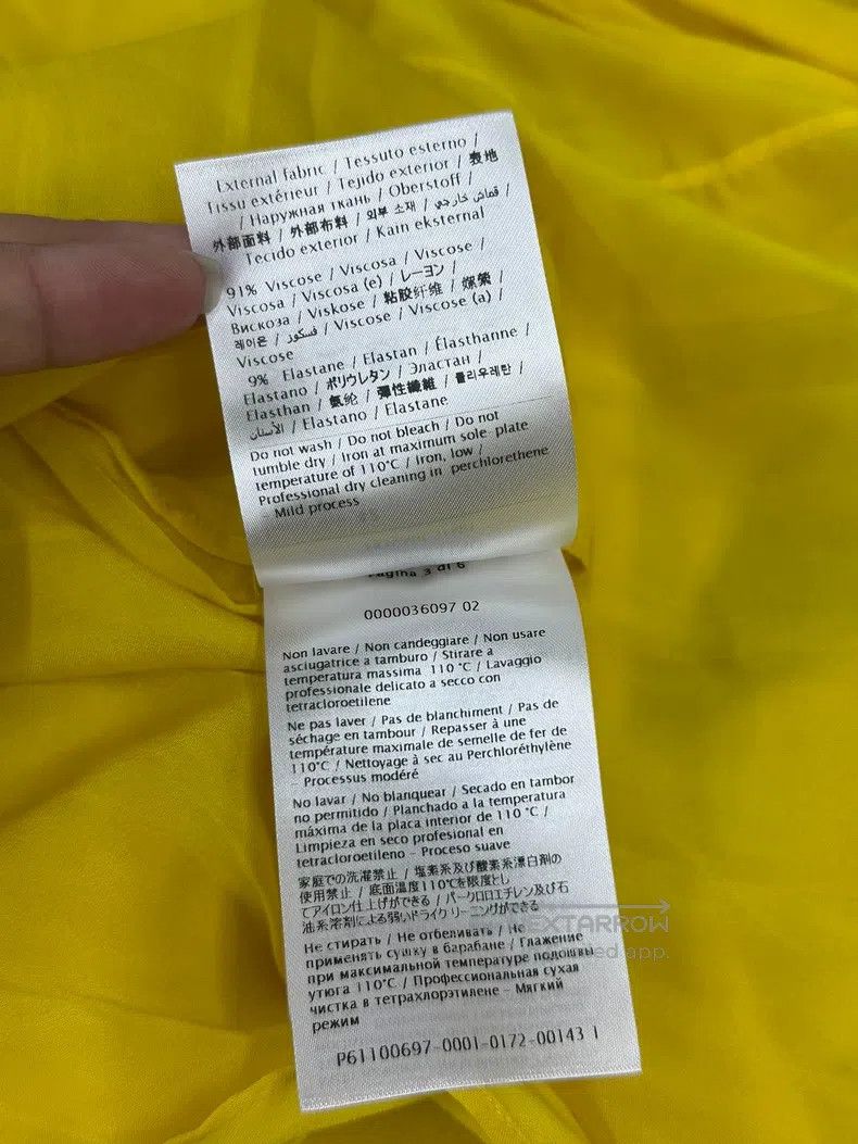 Valentino Valentino Yellow dress Size L / US 10 / IT 46 - 8 Thumbnail