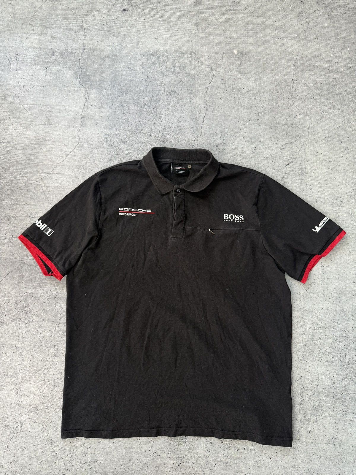 Vintage Vintage Porsche Hugo Boss racing polo t-shirt Size US XL / EU 56 / 4 - 1 Thumbnail