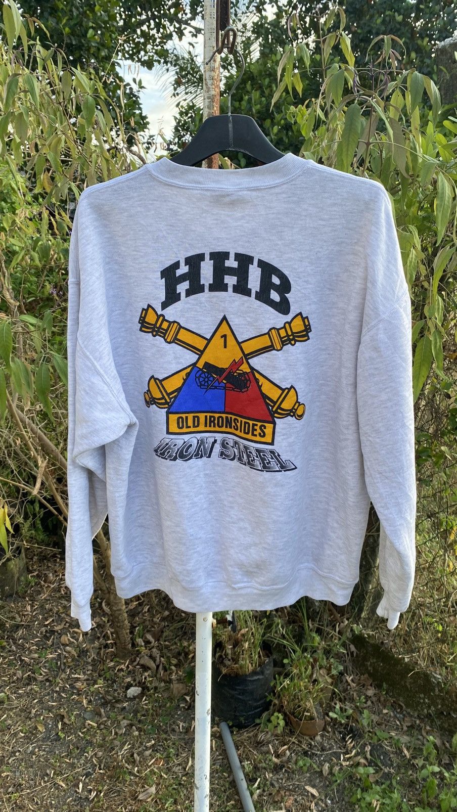 Jerzees Vintage HHB 1st AD Old Ironsides Iron Steel Sweatshirt Size US XL / EU 56 / 4 - 1 Thumbnail