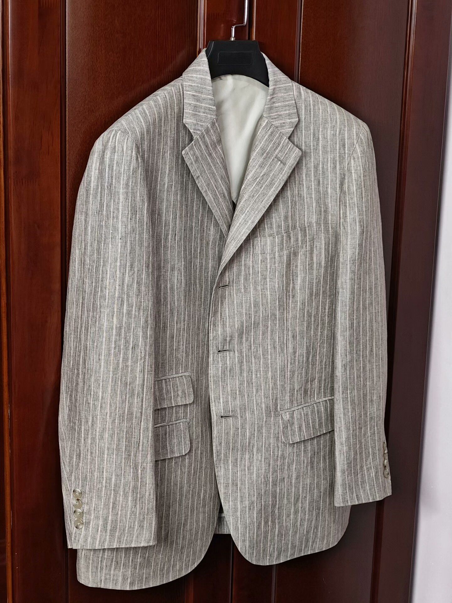 Zanieri Custom Italian Linen Blend Suit Jacket Size US L / EU 52-54 / 3 - 1 Thumbnail