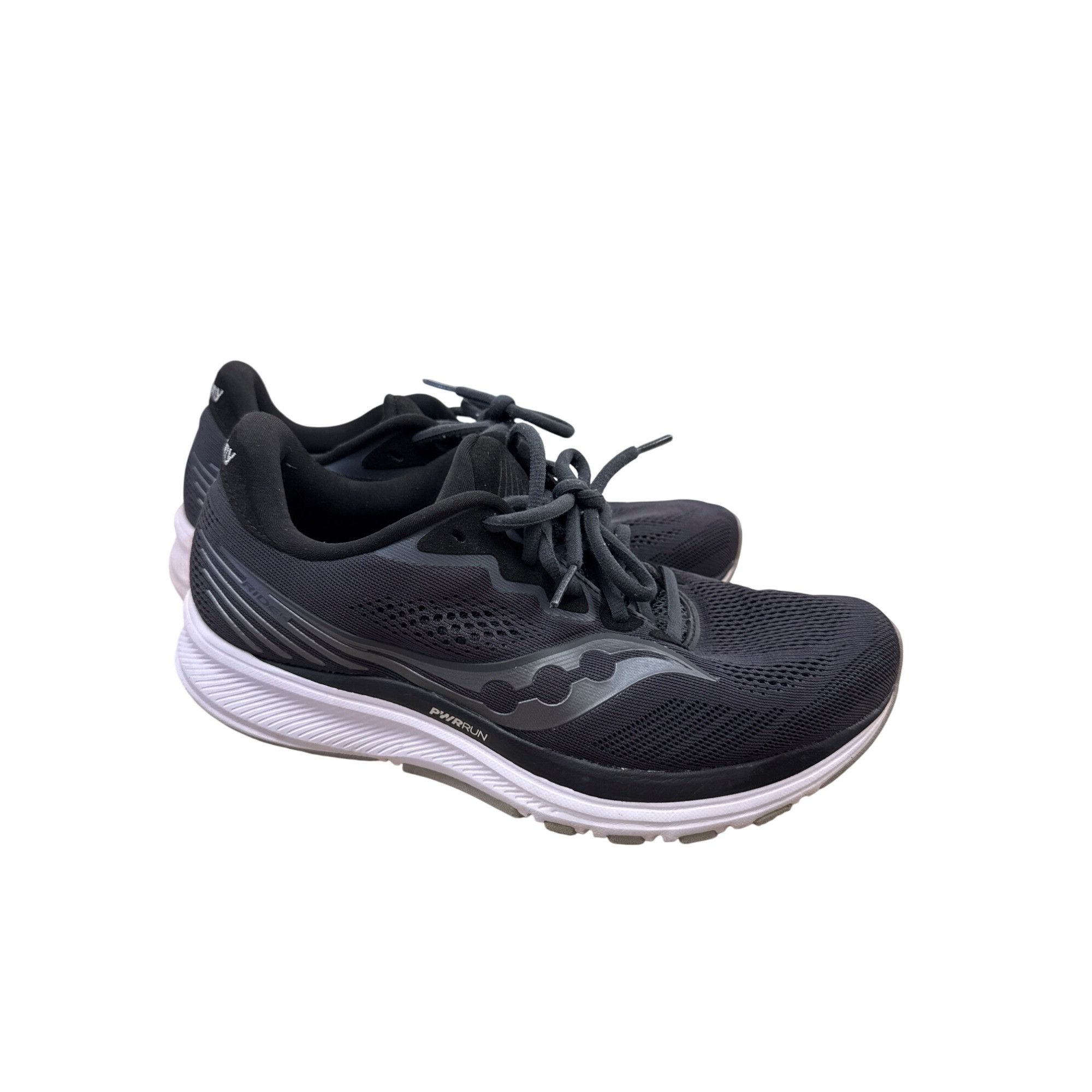 Saucony Saucony Mens PWRRUN Running Shoes Black Mesh Size 9.5 SKU 71 Size US 9.5 / IT 39.5 - 4 Thumbnail