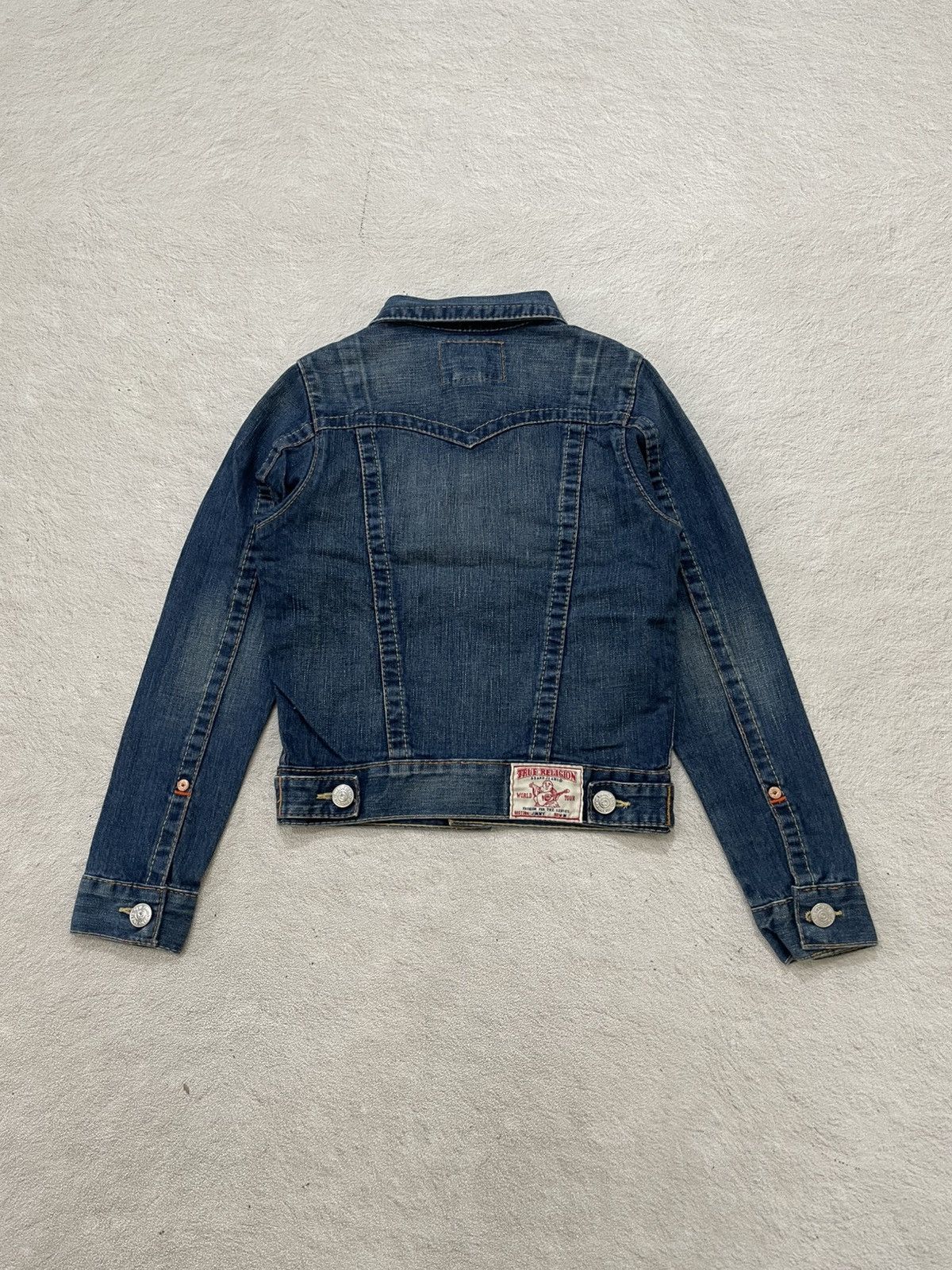 Japanese Brand 2000s True Religion Denim Jacket Y2K If6was9 LGB vkei style Size US XS / EU 42 / 0 - 6 Thumbnail