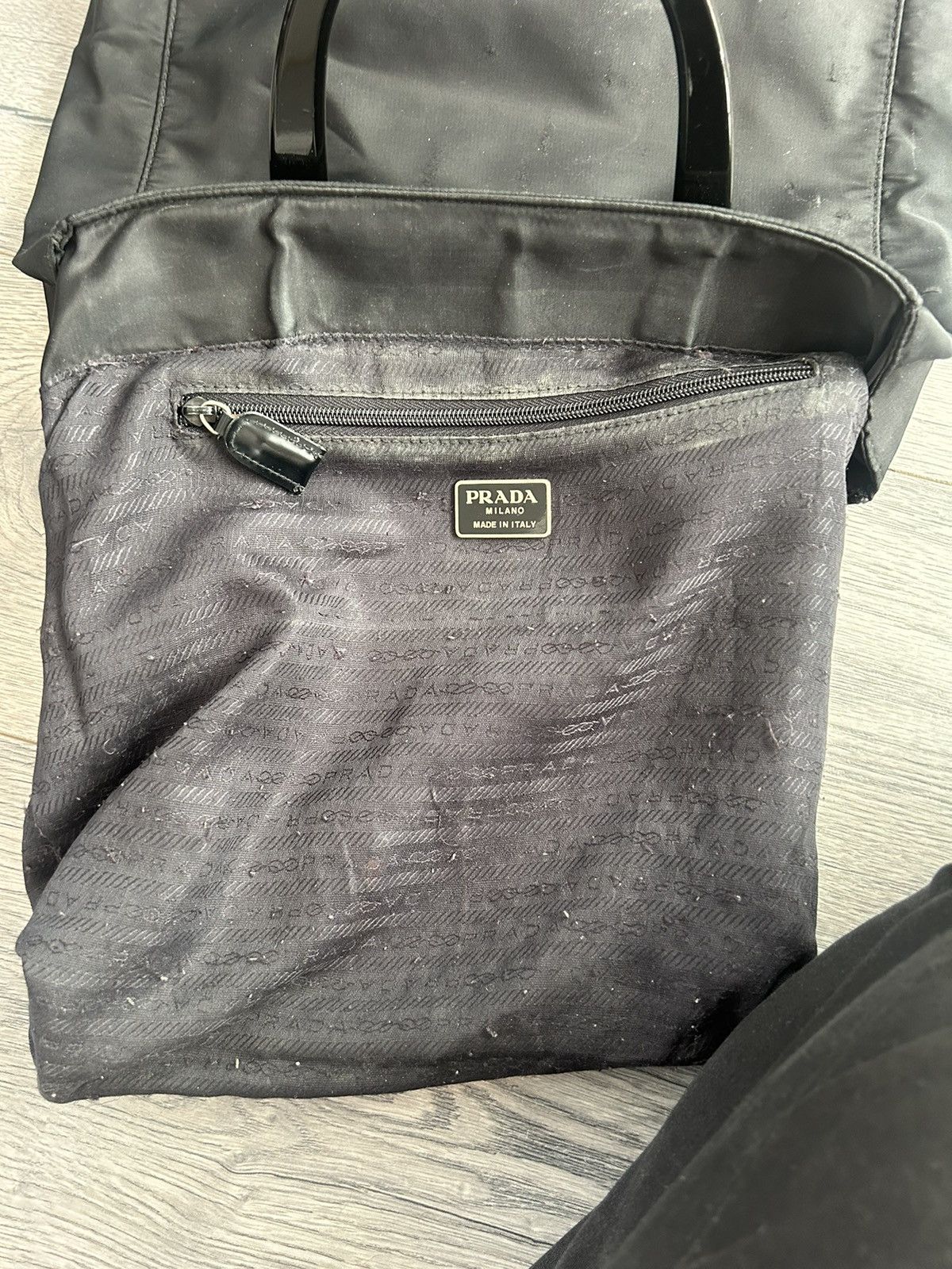 Prada Prada Nylon Tote Bag with Iconic Triangle Logo Size ONE SIZE - 7 Thumbnail