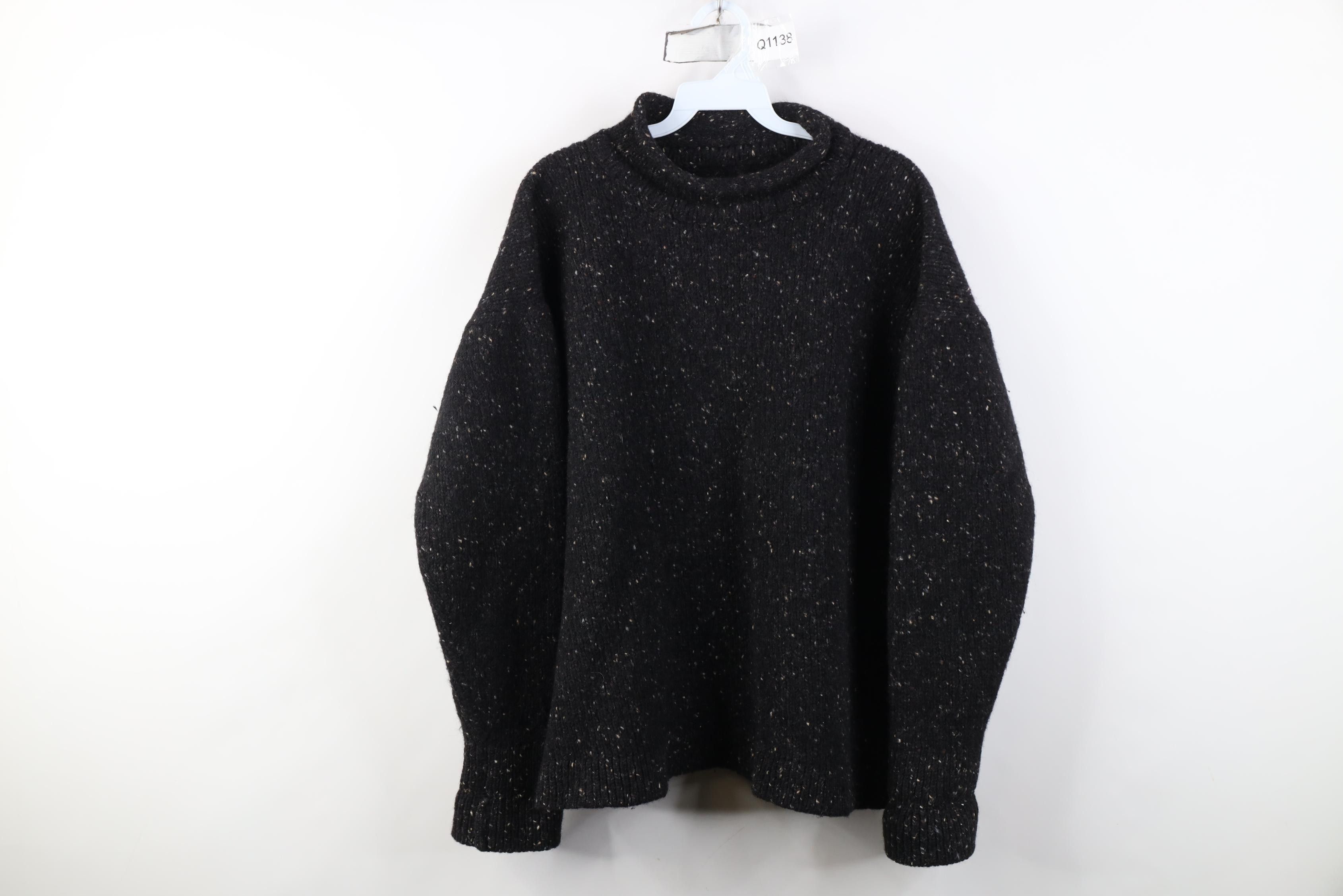Vintage Vintage 90s Flecked Heavyweight Irish Wool Marled Sweater Size XXL / US 16-18 / IT 52-54 - 1 Thumbnail