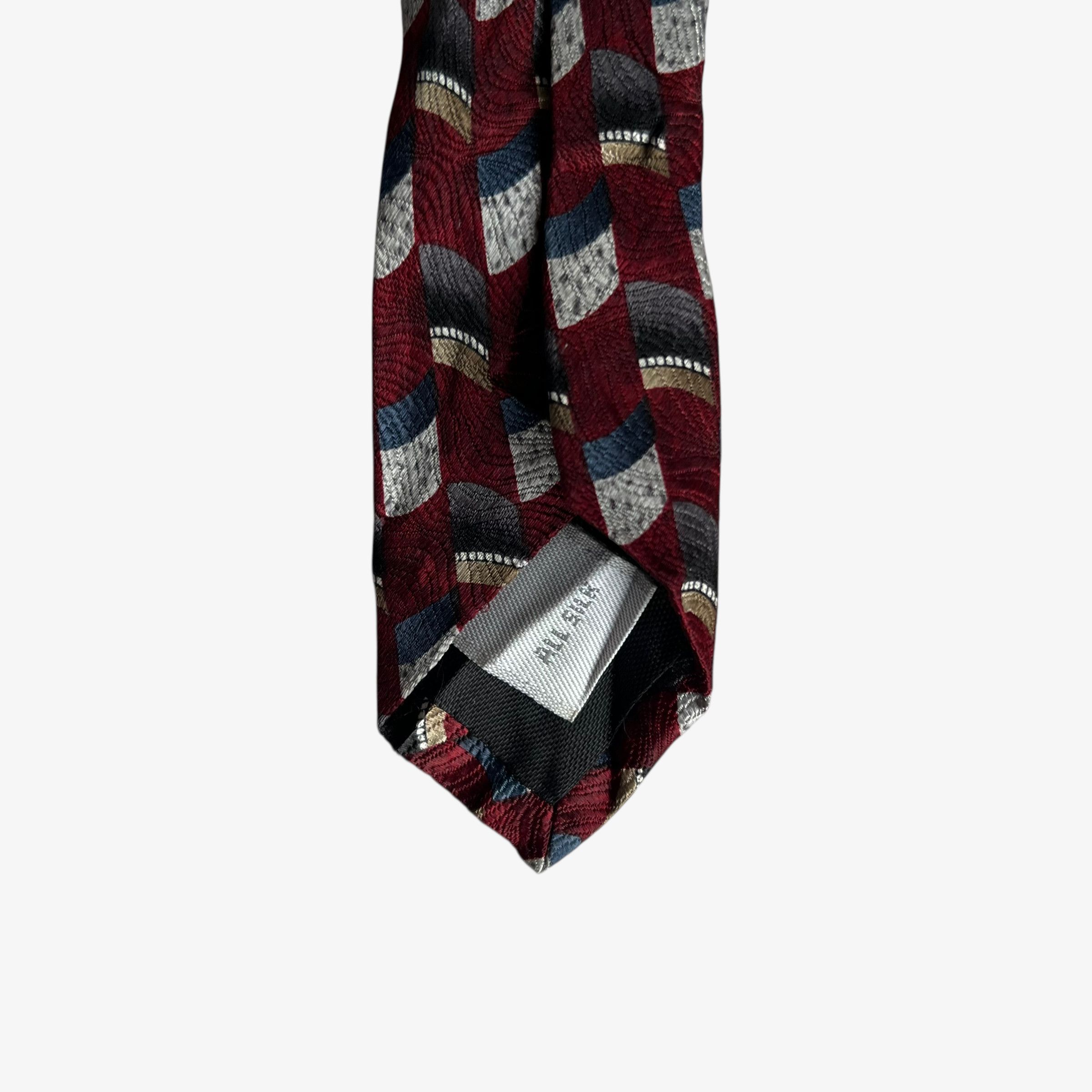 Pierre Cardin Vintage 90s Pierre Cardin Abstract Swirl Print Silk Tie Size ONE SIZE - 3 Thumbnail