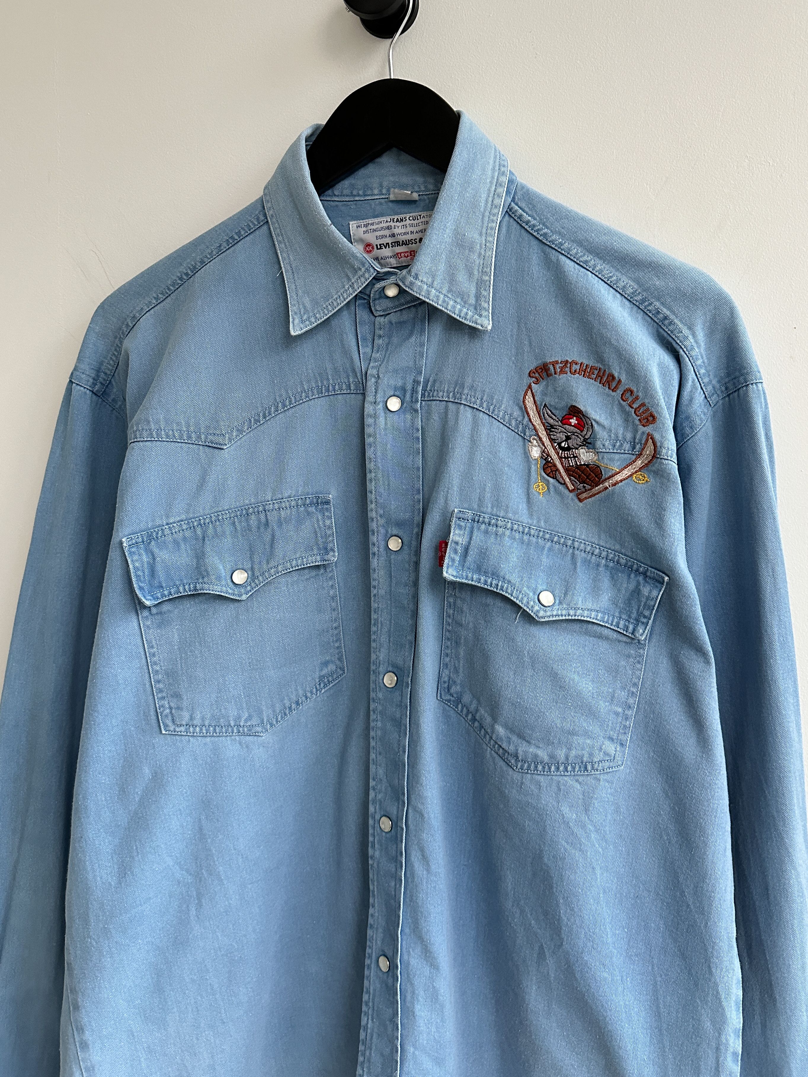 Levi's Vintage Levi's Denim Shirt Size US L / EU 52-54 / 3 - 2 Thumbnail