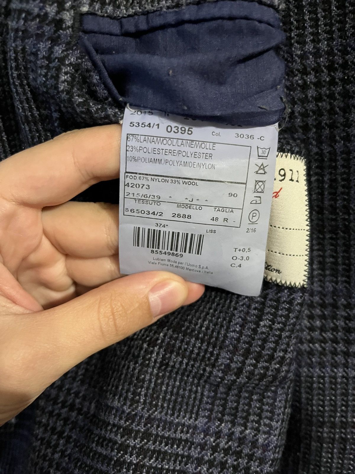 L.B.M. 1911 L.B.M. 1911 Luxury Wool & Nylon Plaid Blazer Jacket Size 38R - 8 Thumbnail