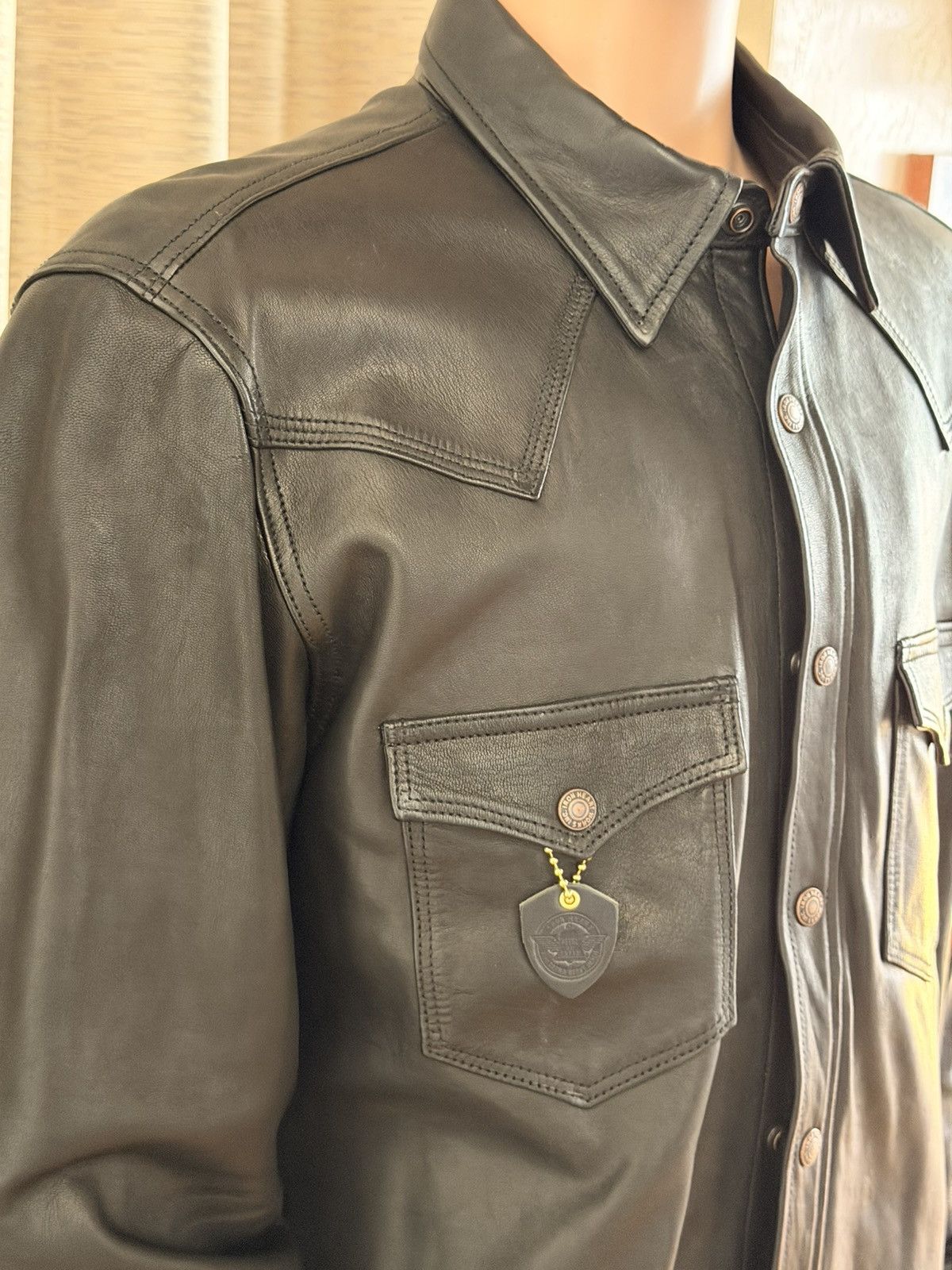 Iron Heart New IHSH-164 IRON HEART Men’s Deer Leather Jacket Overshirt Size US XXL / EU 58 / 5 - 3 Thumbnail