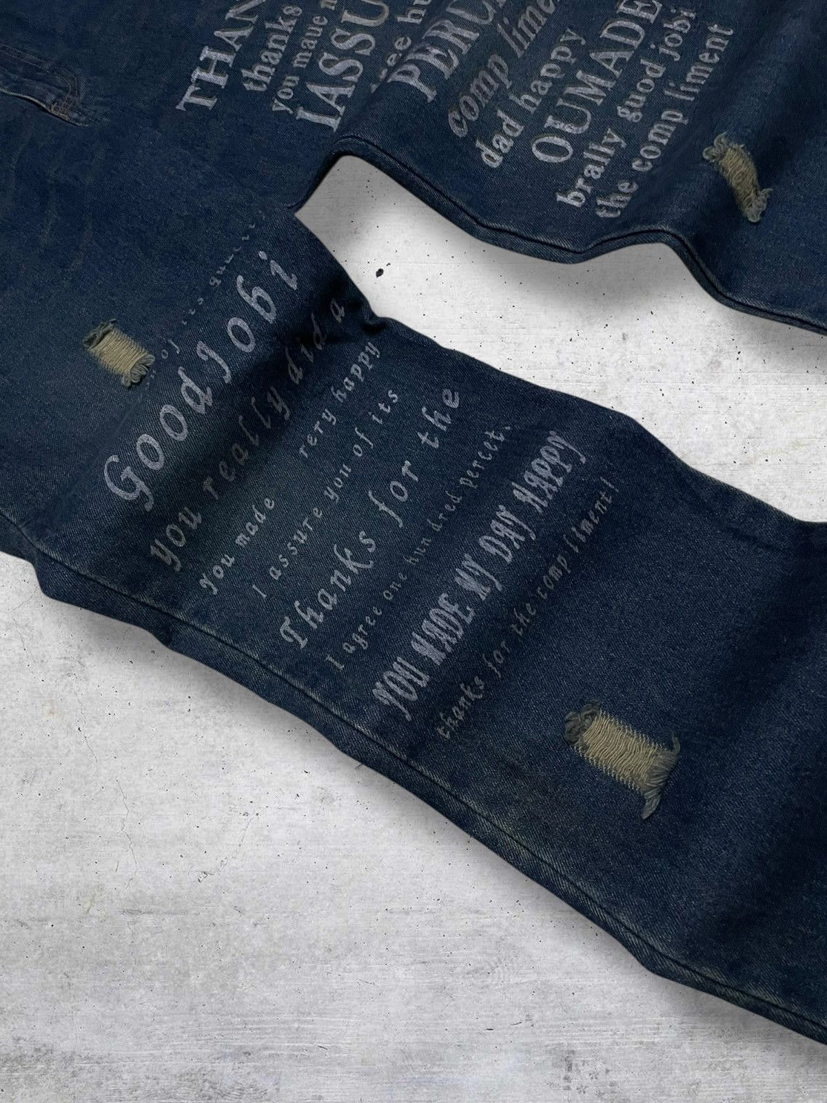 Hysteric Glamour LADY BLUE 1990S JAPAN DESIGNER EXPERIMENTAL POETIC DENIM Size US 29 - 6 Thumbnail