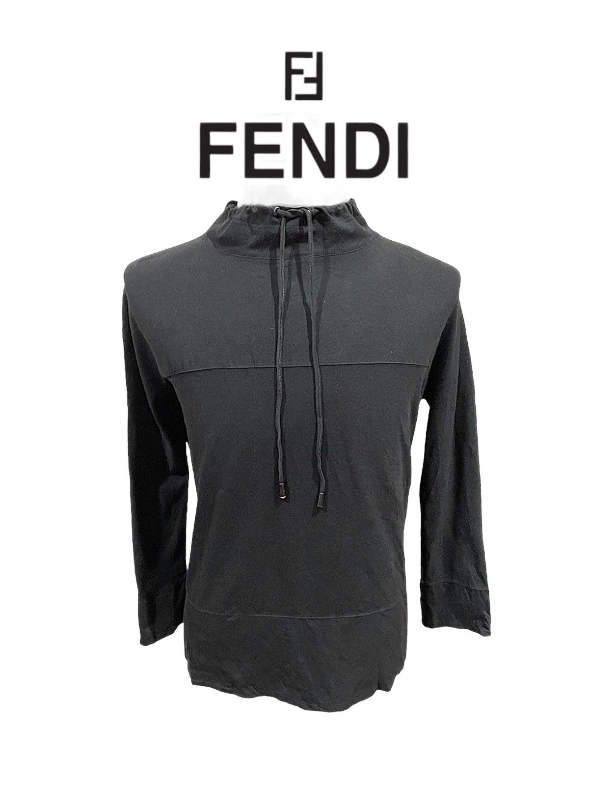 Fendi Fendi Boxy 90s Drawstring Turtle Neck Elastic Shirts Size US L / EU 52-54 / 3 - 2 Thumbnail