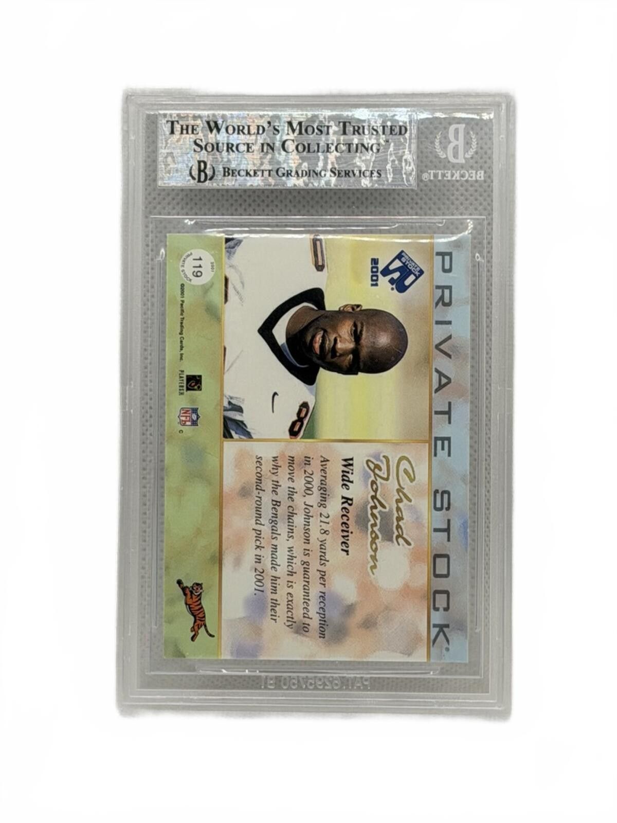 Other 2001 Private Stock #119 Chad Johnson Rookie 162/200 BGS 9 Size ONE SIZE - 3 Thumbnail