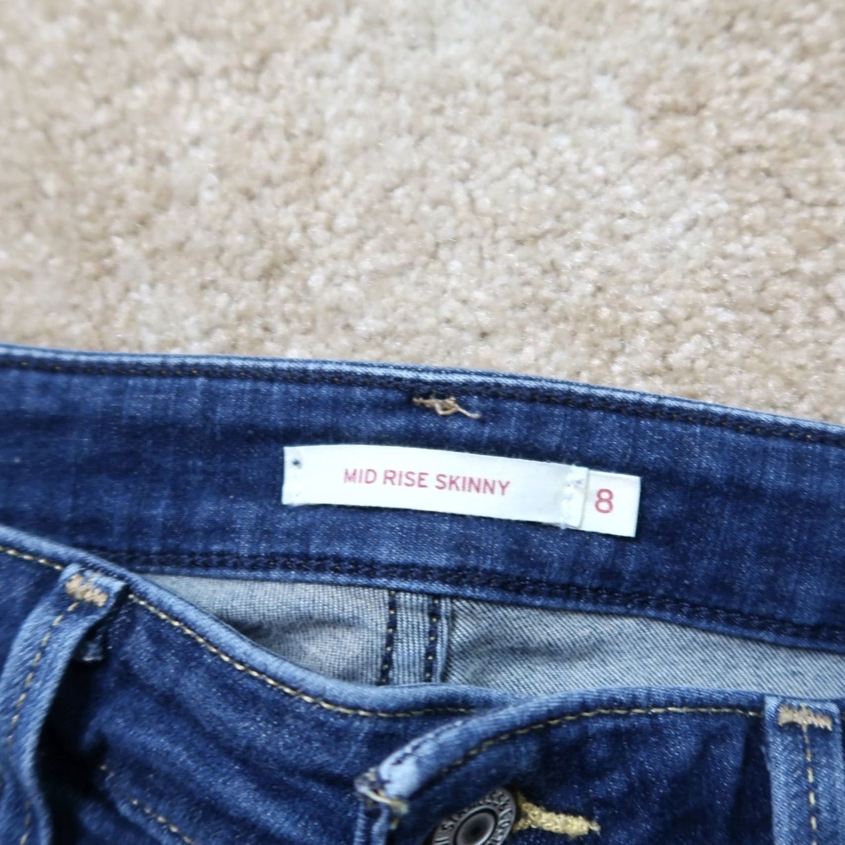 Levi's Levi's Mid Rise Skinny Jeans Womens 8 Blue Stretch Denim Jeans Skinny Pants Ladies 8 Blue Size 30" / US 8 / IT 44 - 3 Thumbnail