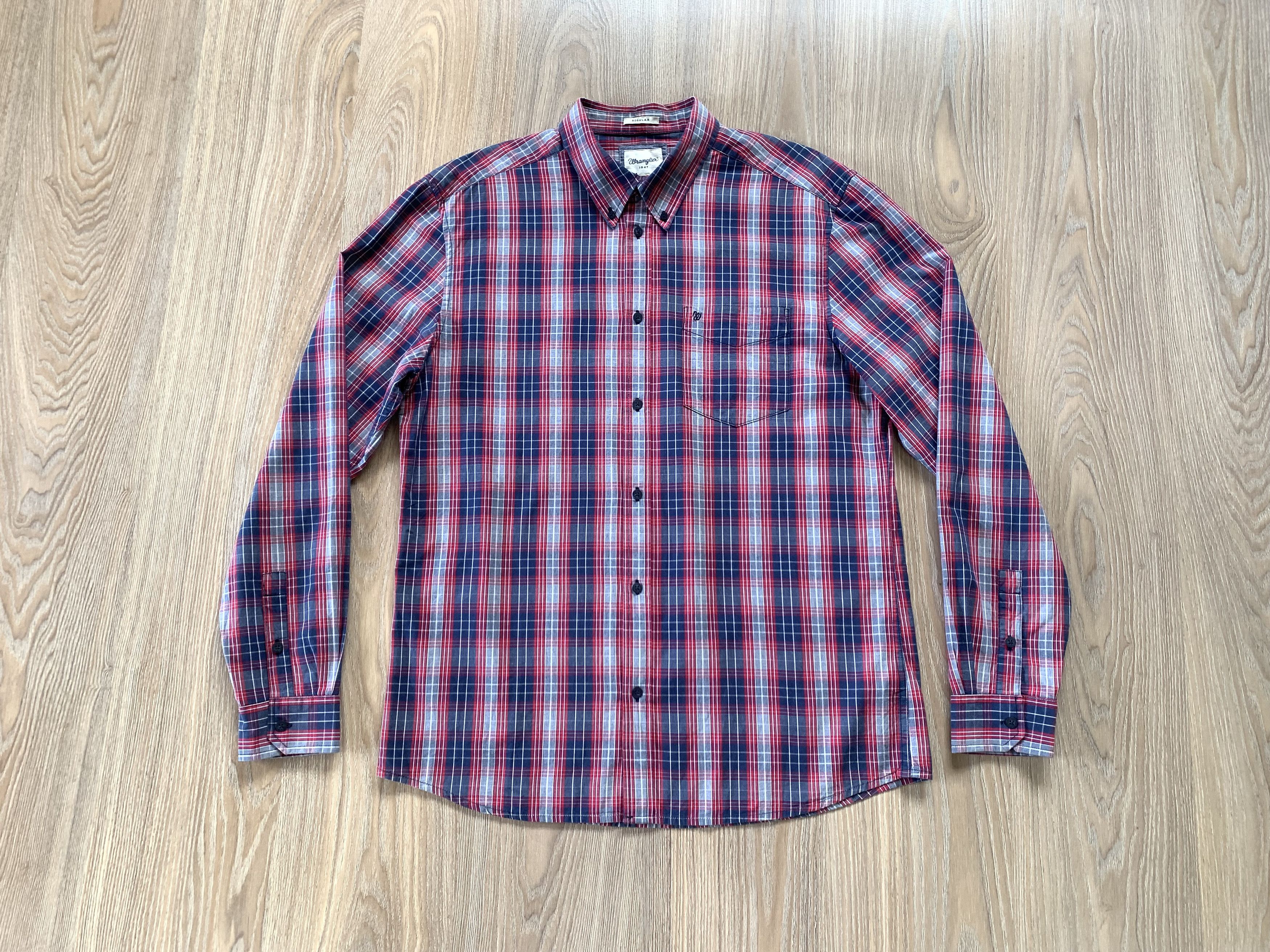 Wrangler Wrangler Plaid Cotton Long Sleeve Shirt Size US XL / EU 56 / 4 - 1 Thumbnail