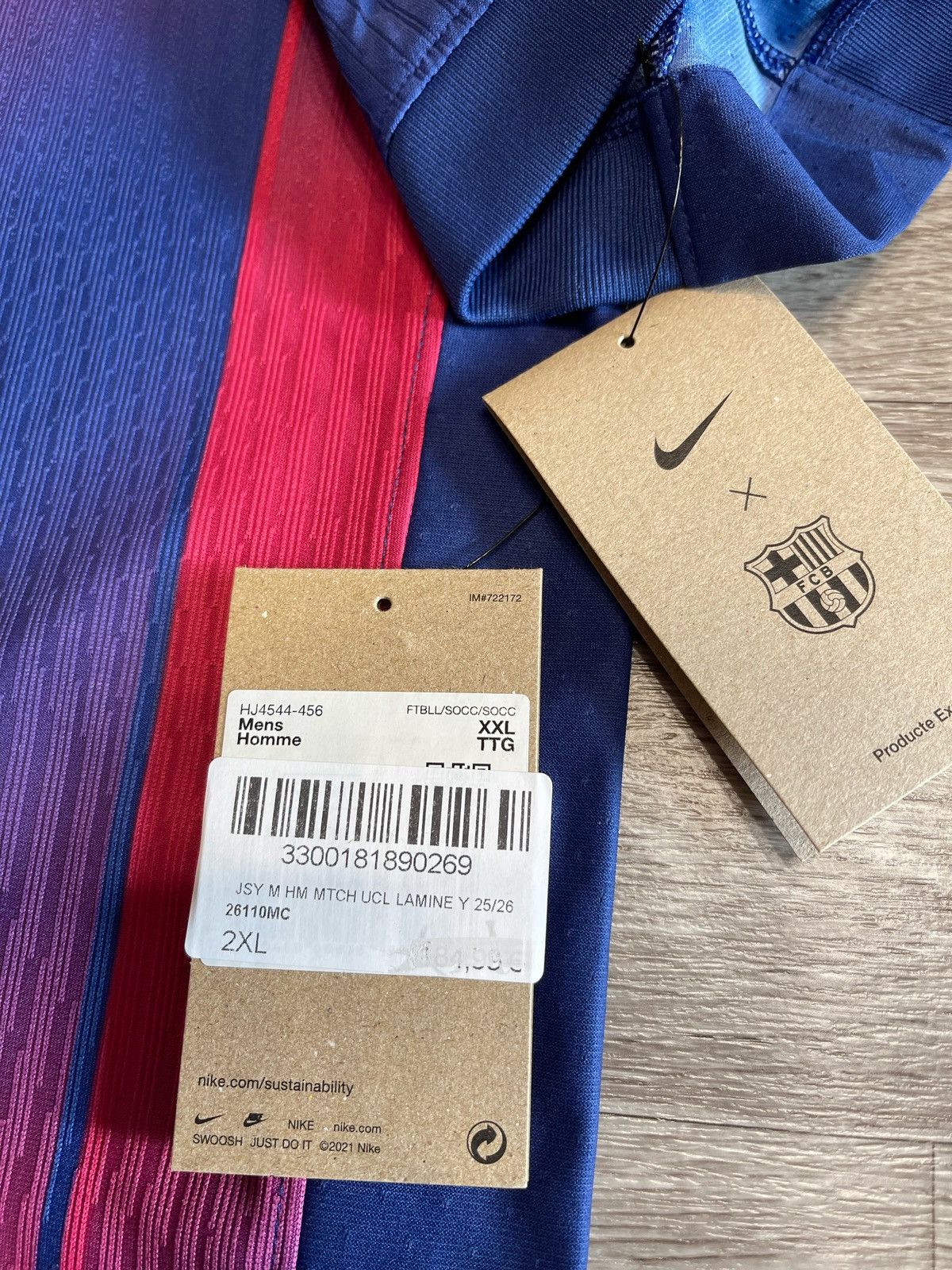 Vintage Player Issue BARCELONA 2025/2026 #10 YAMAL Shirt Jersey Nike Size US XXL / EU 58 / 5 - 5 Thumbnail