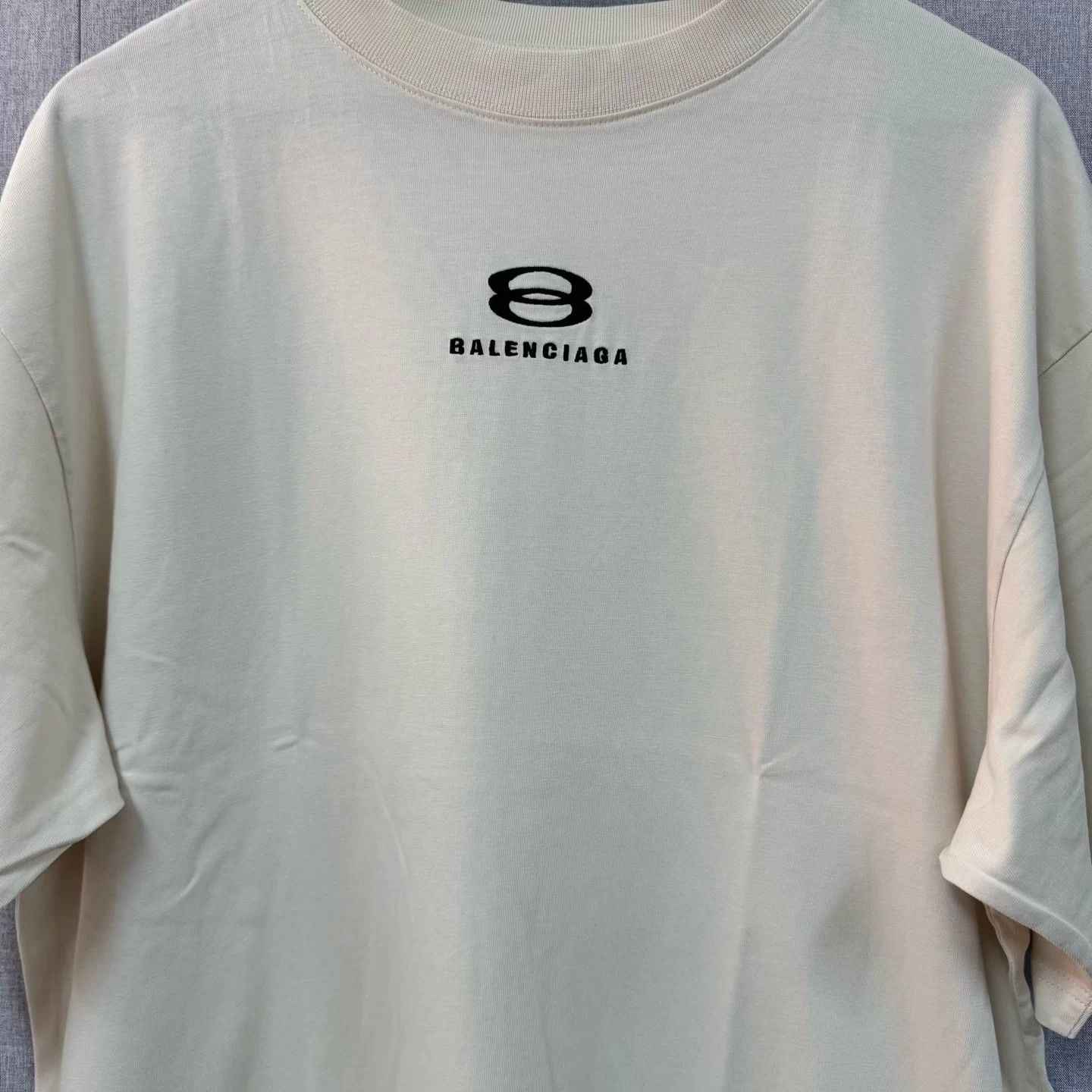 Balenciaga Balenciaga Unity Double Ring Cream S/S Tee S Size US S / EU 44-46 / 1 - 5 Thumbnail