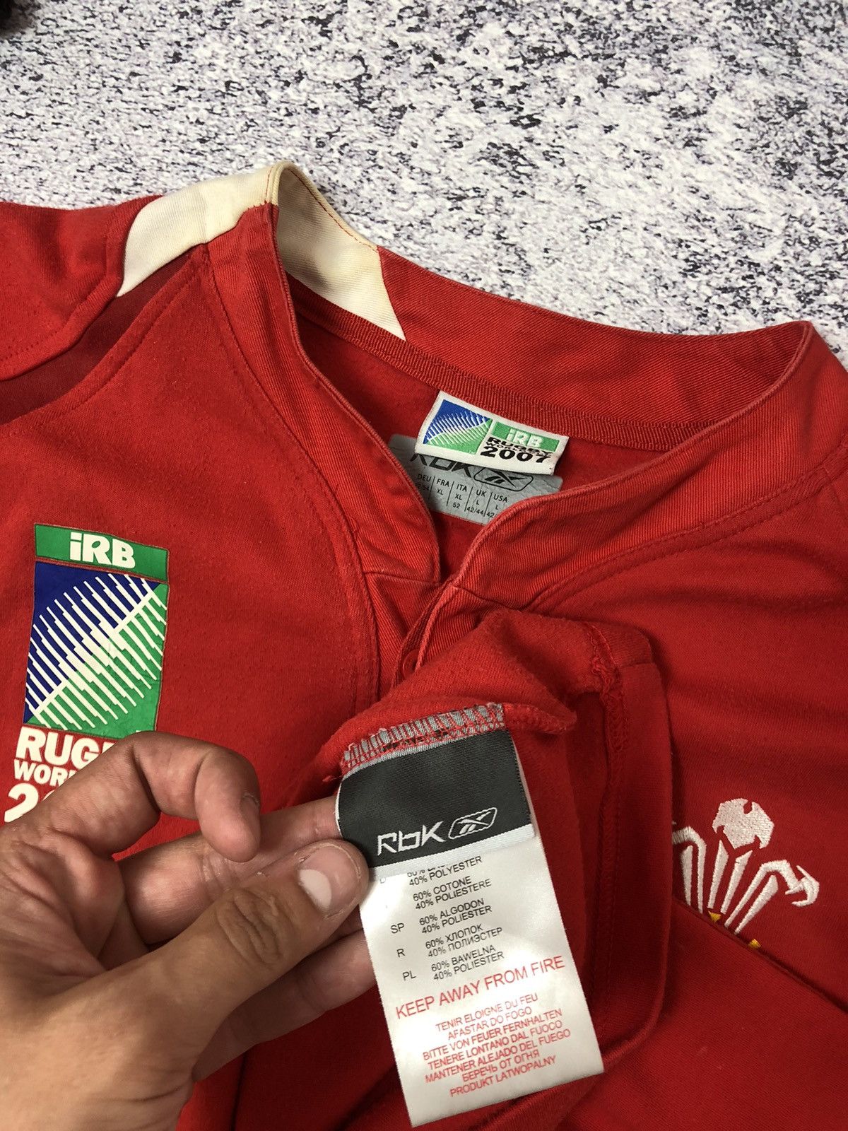 Reebok Vintage men’s jersey rugby World Cup 2007 size Xl rare Size US XL / EU 56 / 4 - 4 Thumbnail