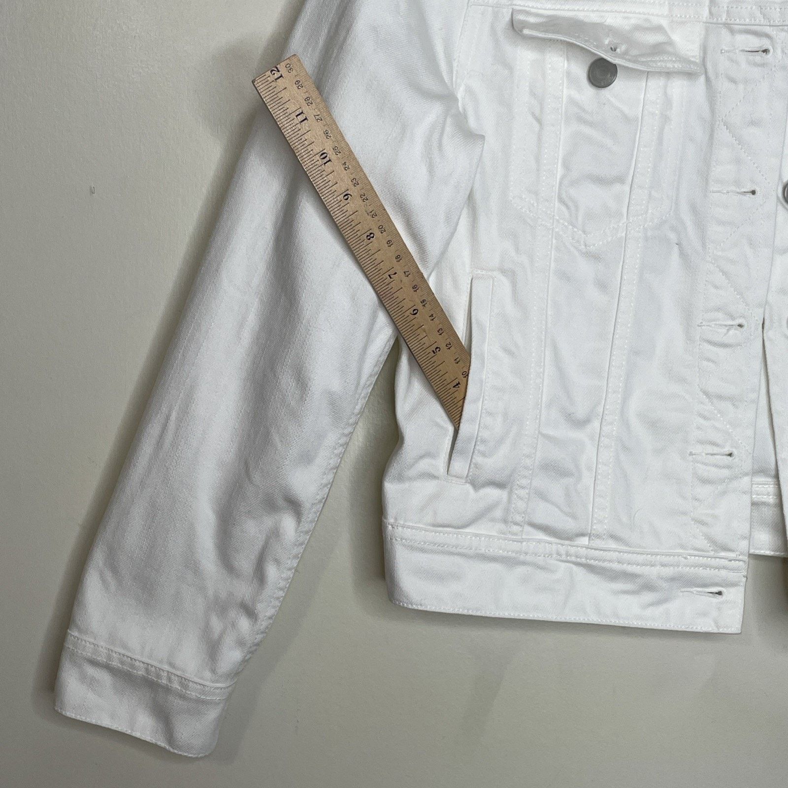 J.Crew J.CREW DENIM size S Jacket COTTON Long Sleeves WHITE Size S / US 4 / IT 40 - 10 Thumbnail