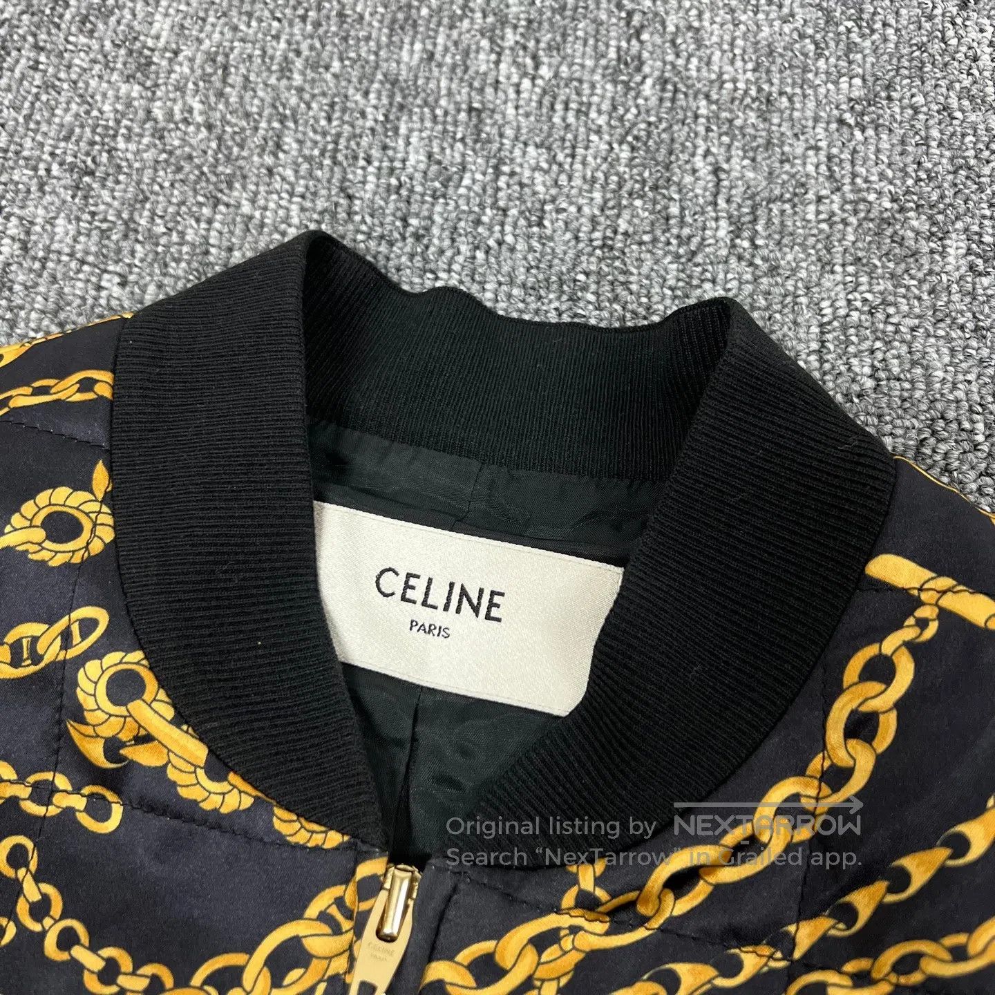 Celine CELINE SIZE 38 Chain print on the baseball uniform jacket| Size US M / EU 48-50 / 2 - 5 Thumbnail