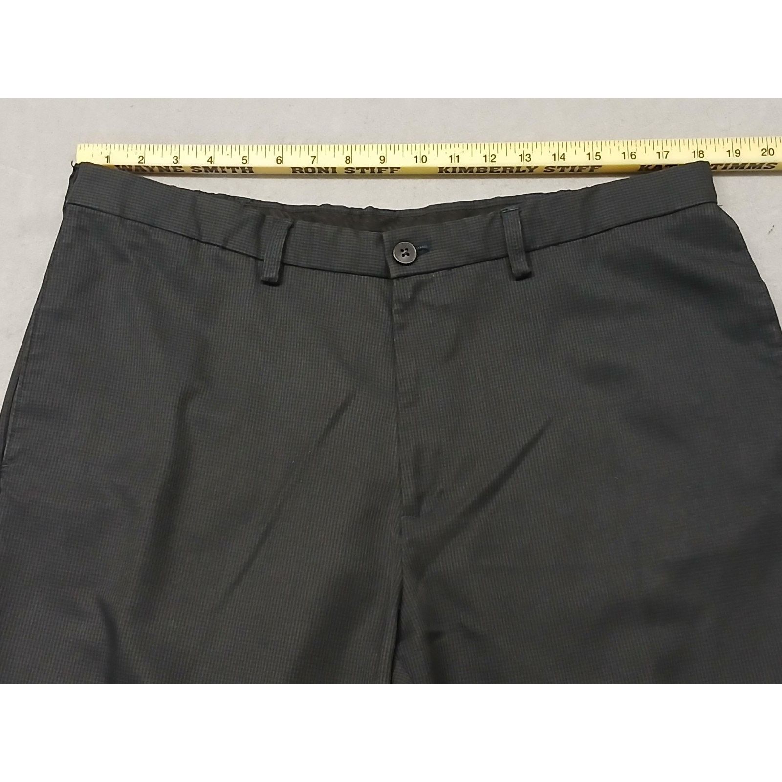 Haggar Haggar (38x30) Men's Classic Dri Fit Black Plaid Dress Pants Size US 38 / EU 54 - 8 Thumbnail