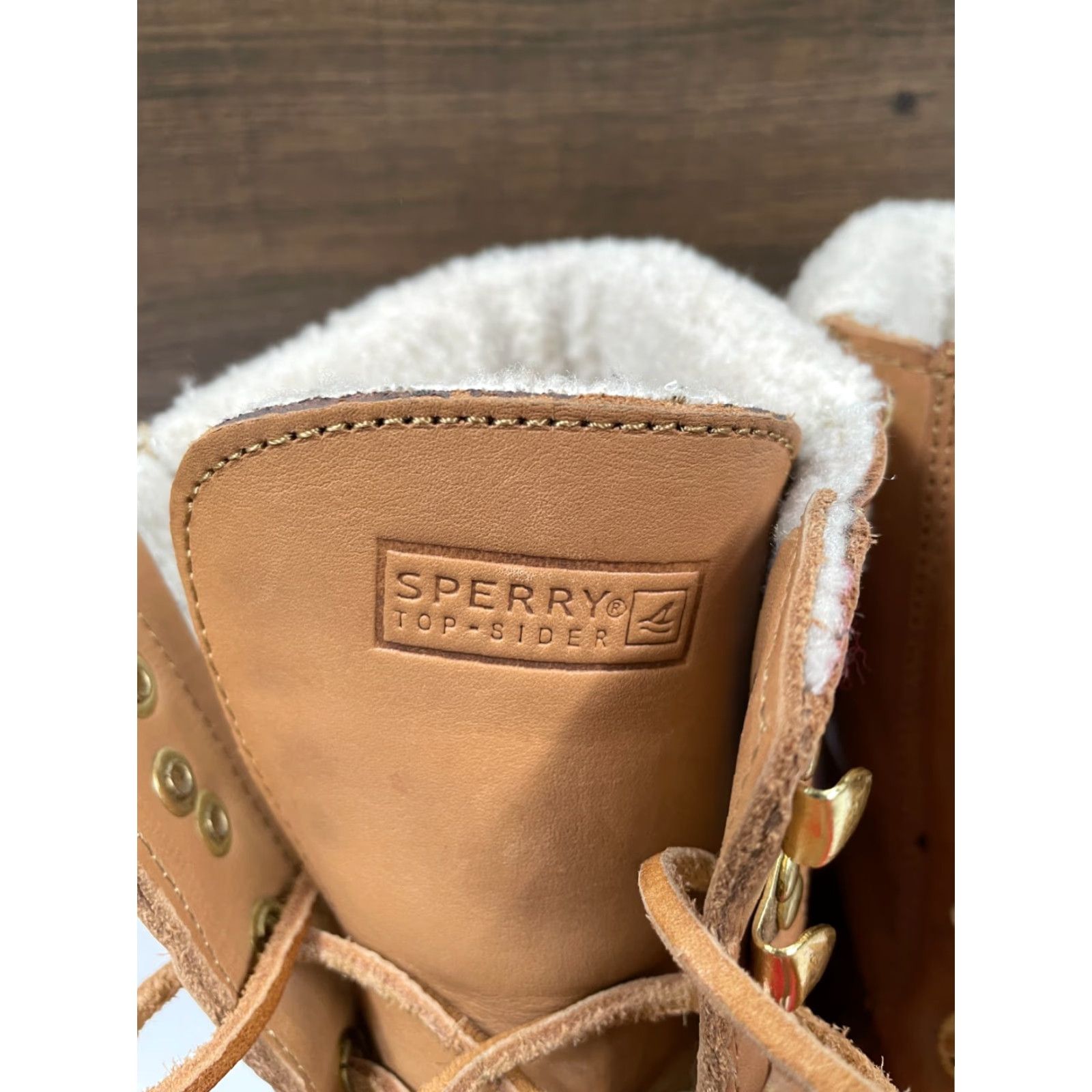 Womens Sperry Top-Sider Waterproof Duck Boots Brown Leather 