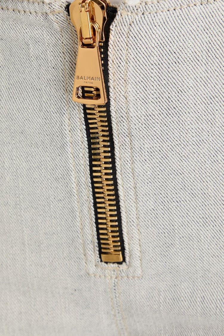 Balmain o1y0625 Denim Pant in Light Gray Size 27" / US 4 / IT 40 - 4 Thumbnail
