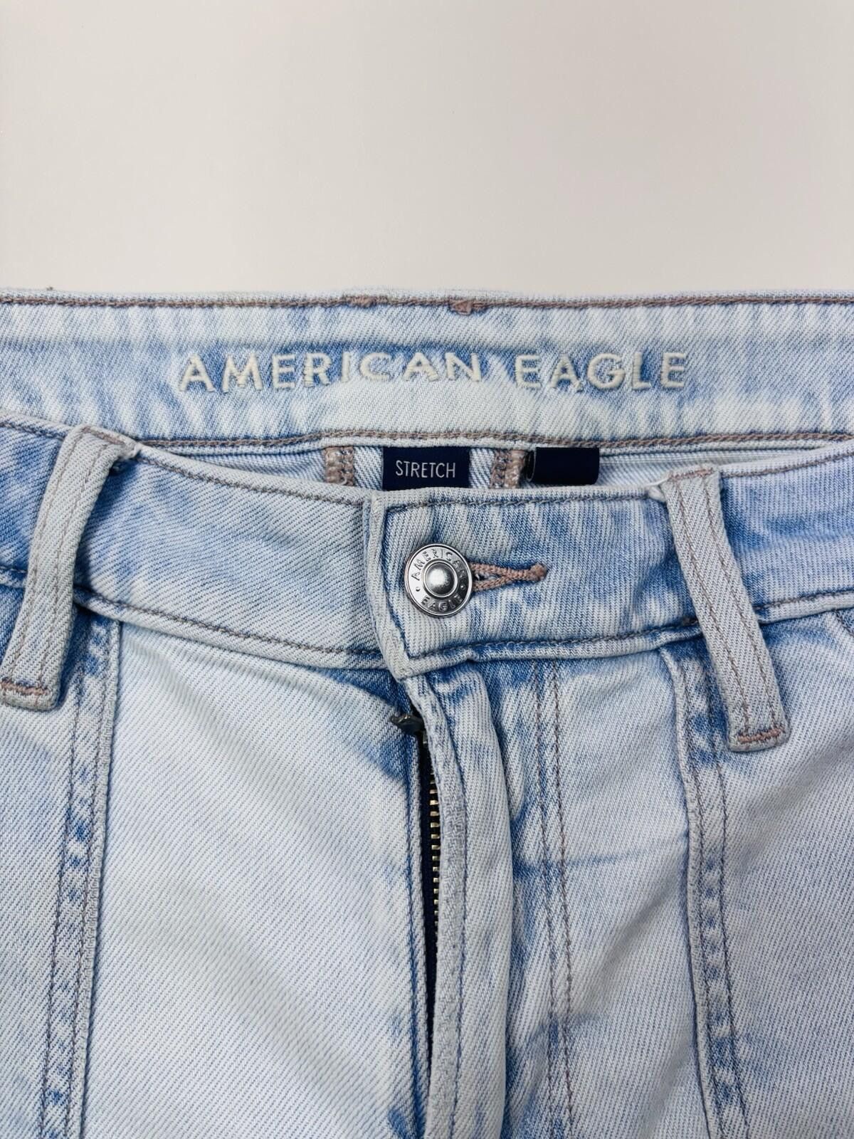 American Eagle Outfitters American Eagle High-Rise Baggy light Wash Denim Jeans Size 8 Size 30" / US 8 / IT 44 - 6 Thumbnail