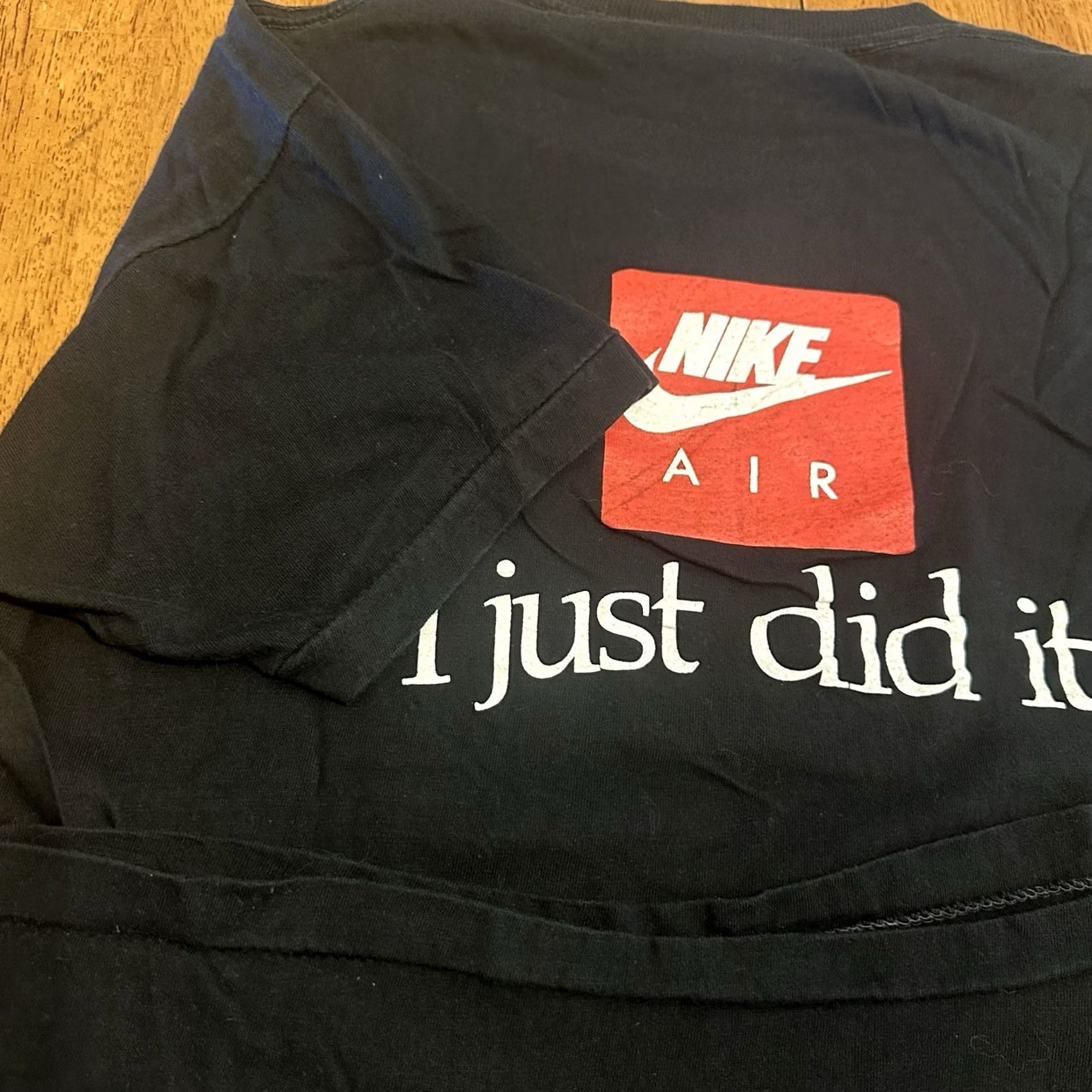 Nike VINTAGE Nike T-Shirt Mens Medium Black Swoosh Fan Club Just Do It 80s Size US M / EU 48-50 / 2 - 3 Thumbnail