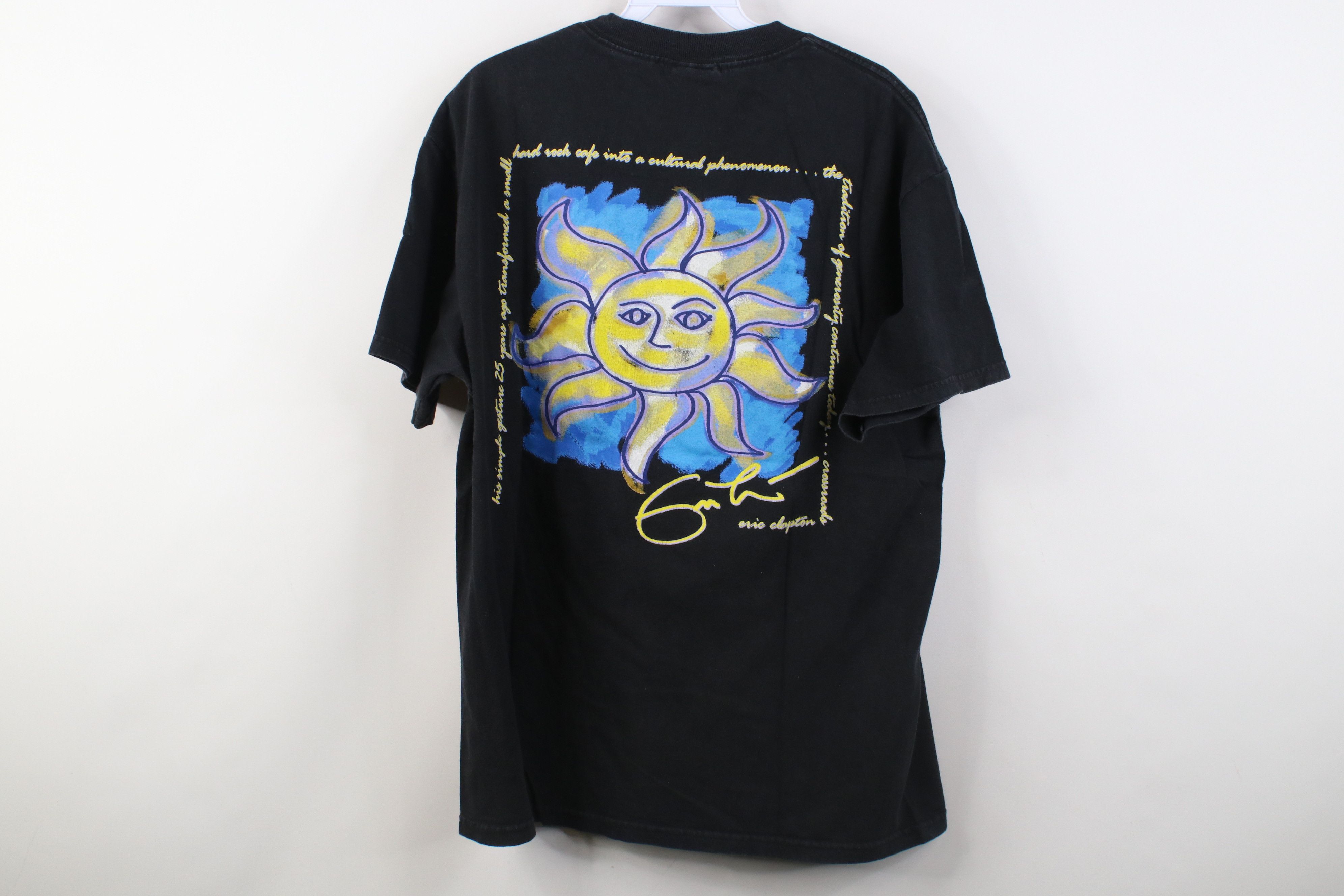 Hard Rock Cafe Vintage 90s Y2K Hard Rock Cafe Houston Eric Clapton T-Shirt Size US L / EU 52-54 / 3 - 12 Thumbnail