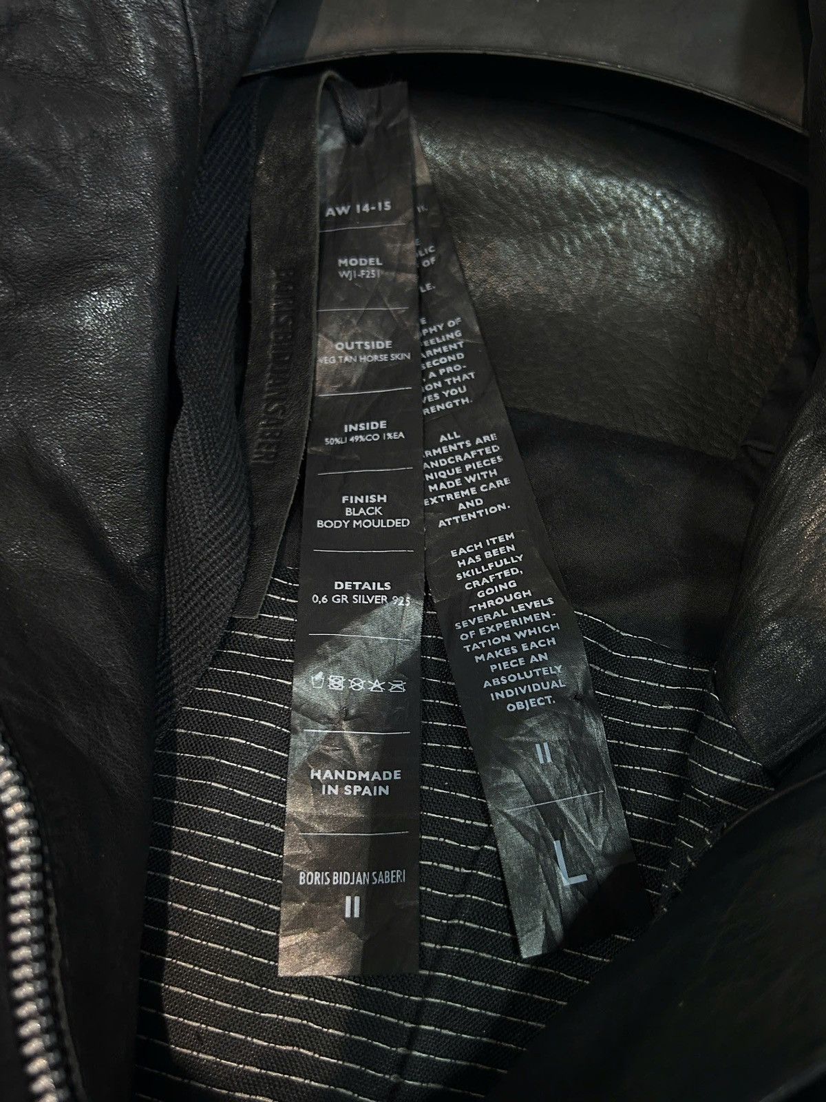 Boris Bidjan Saberi Boris Bidjan Saberi Leather Jacket Size US L / EU 52-54 / 3 - 6 Thumbnail