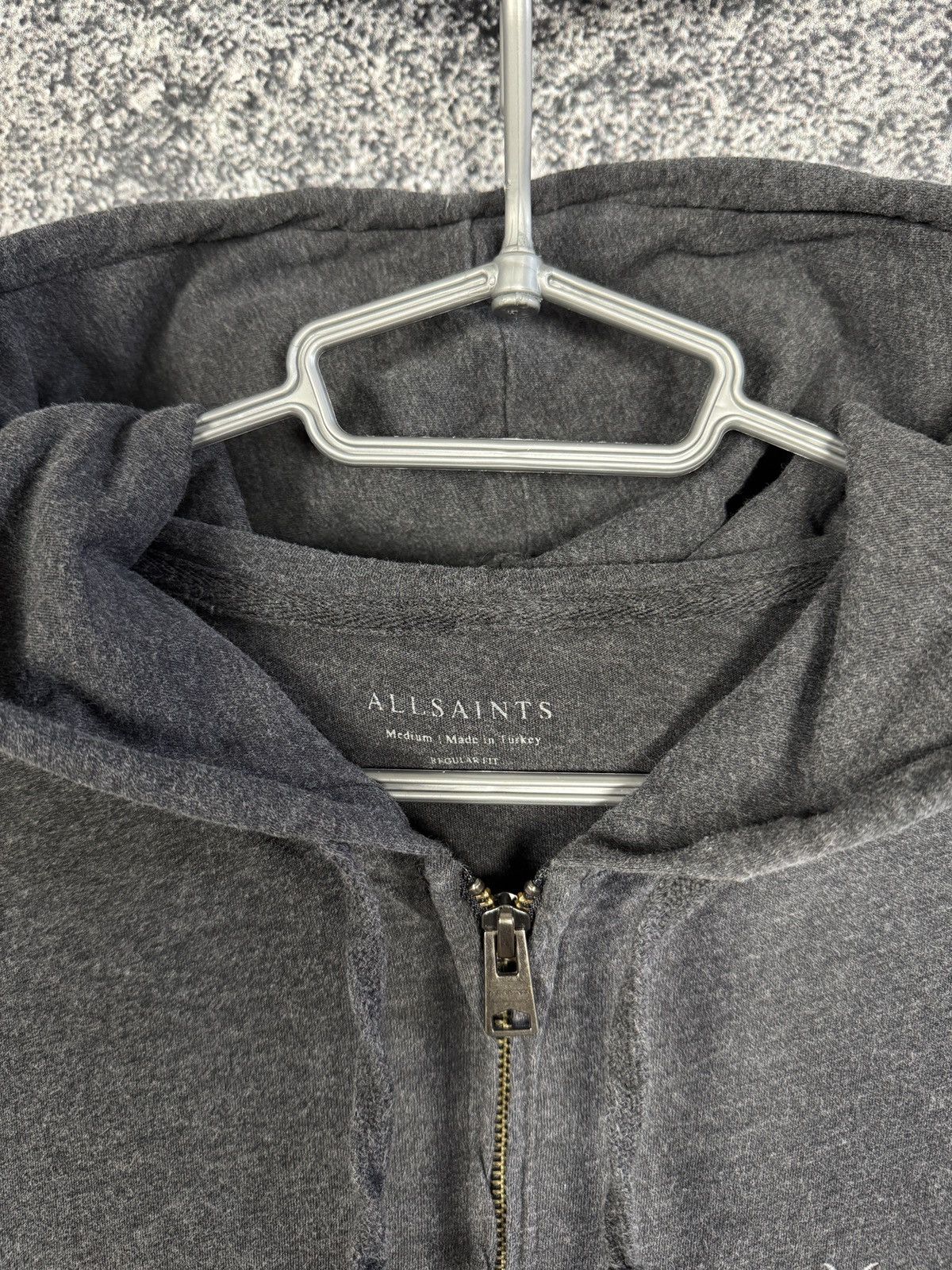 Allsaints Men’s Allsaints Brace Hoody Full Zip Gray Luxury Size M Size US M / EU 48-50 / 2 - 6 Thumbnail