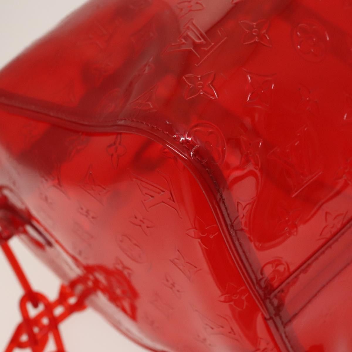 Louis Vuitton LOUIS VUITTON Monogram Vinyl Keepall Bandouliere 50 Bag Red Size ONE SIZE - 13 Thumbnail