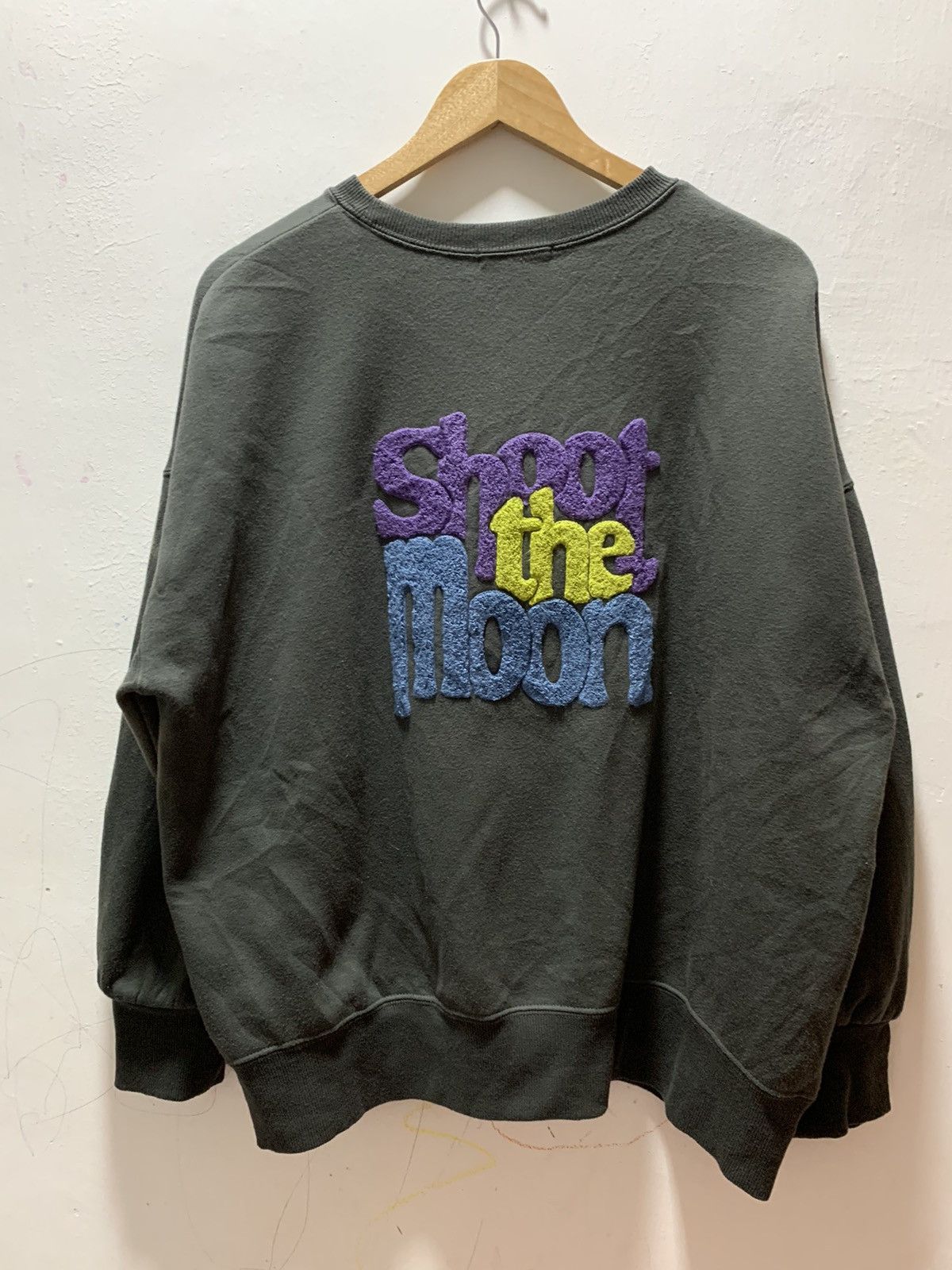 Japanese Brand Japanese Brand Gleam Shoot The Moon Boxy Faded Sweatshirt Size US XL / EU 56 / 4 - 1 Thumbnail