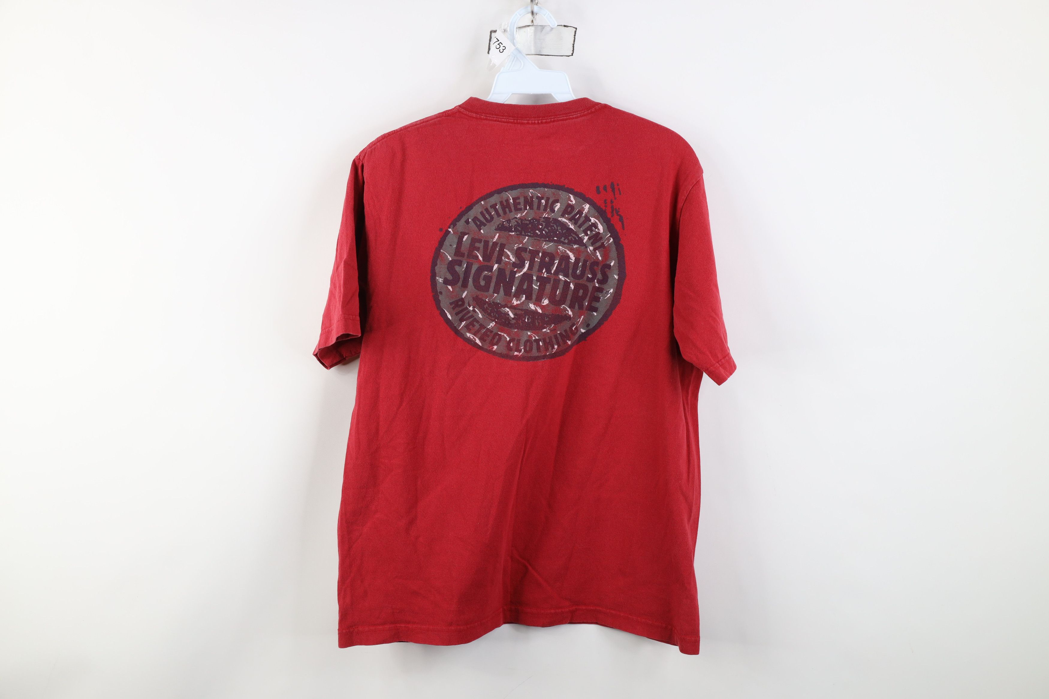 Levi's Vintage 90s Y2K Levis Spell Out Short Sleeve T-Shirt Red Size US M / EU 48-50 / 2 - 13 Thumbnail