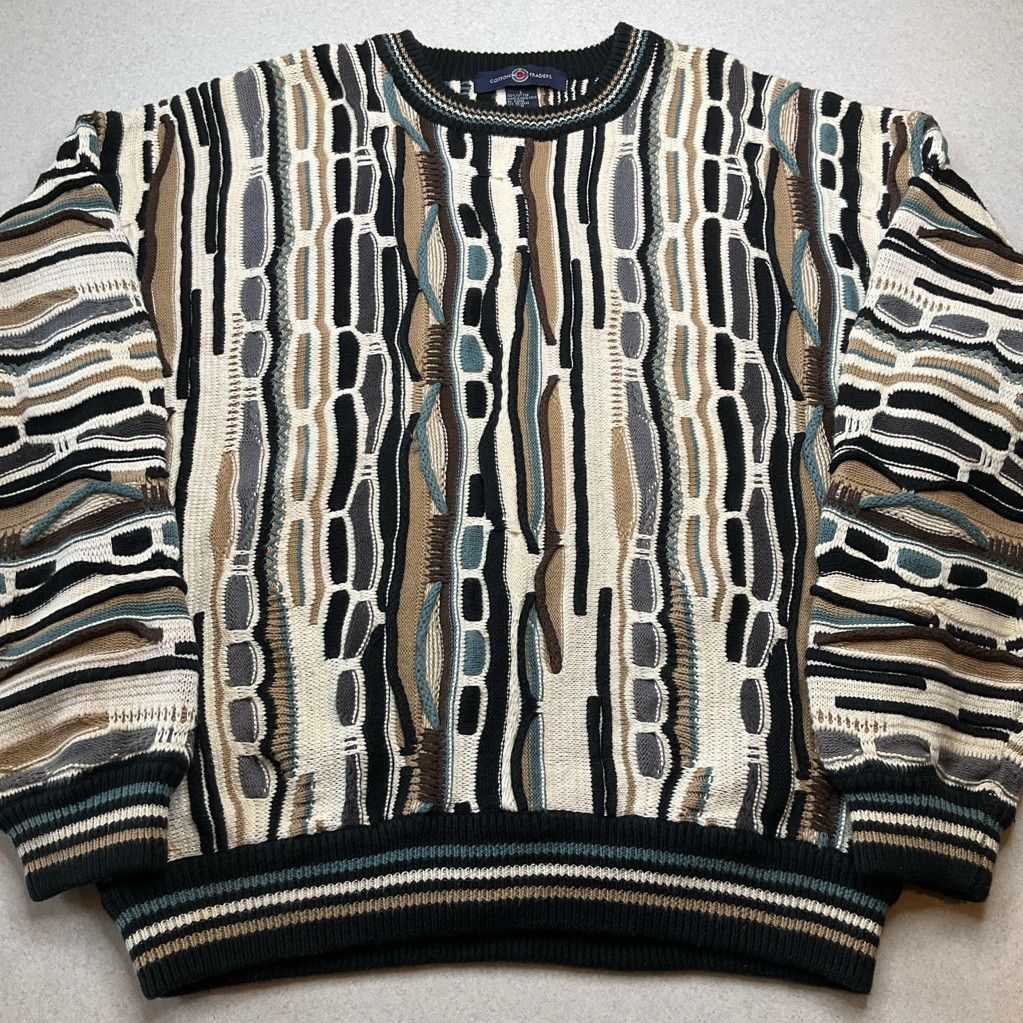 Cotton Traders Vintage Cotton Traders Coogi Style 3D Sweater Large Brown Size US L / EU 52-54 / 3 - 2 Thumbnail