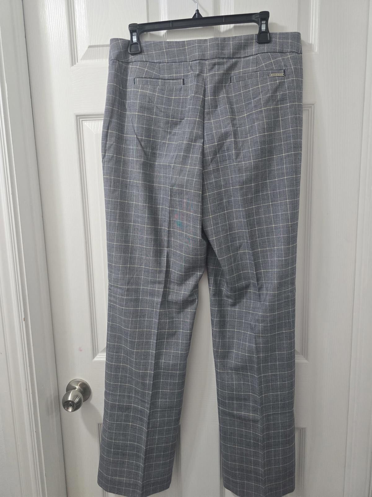 Other Anne Klein Gray Plaid Dress Pants Size 32" / US 10 / IT 46 - 3 Thumbnail