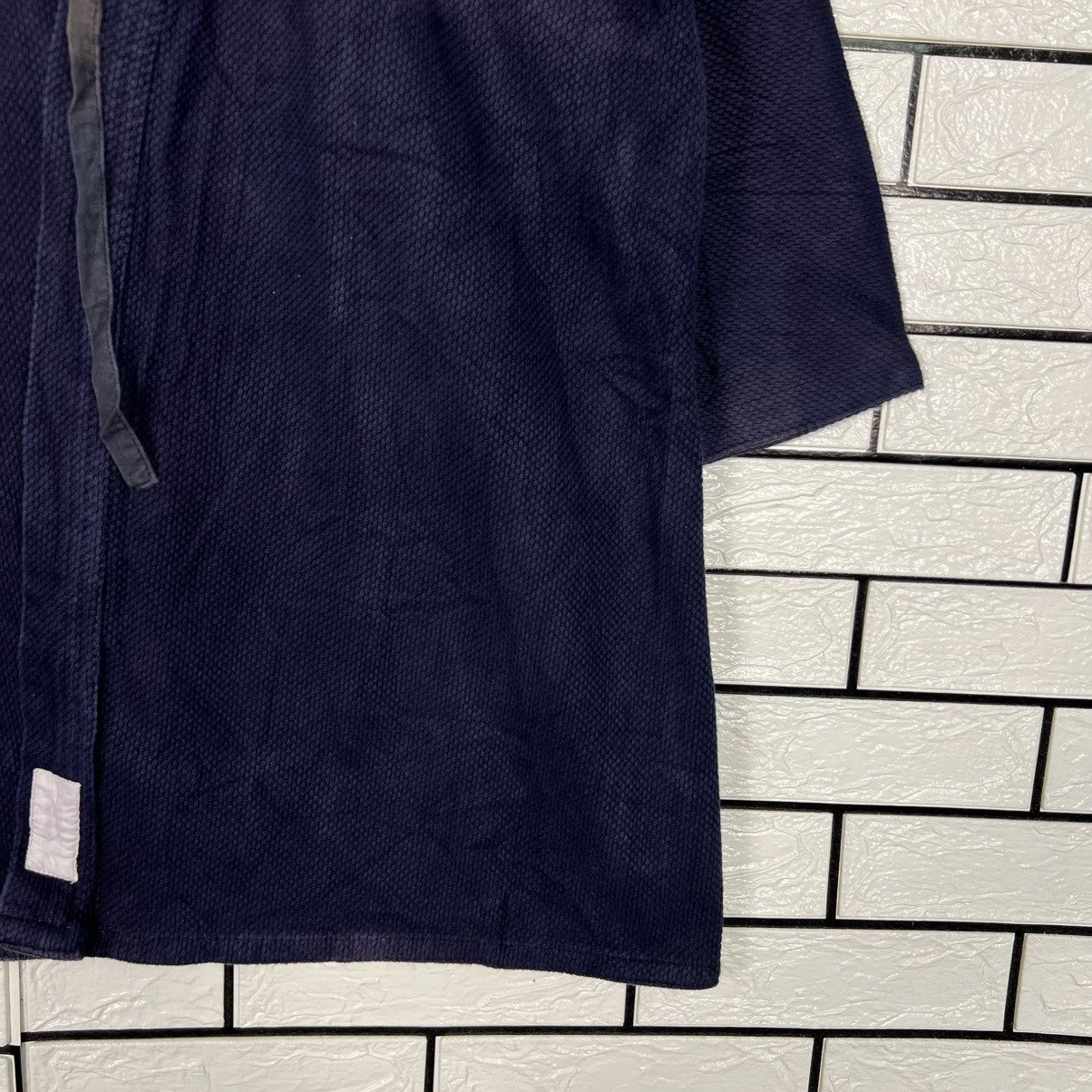 Vintage Japan Indigo Blue Sashiko Thick Weave Kimono #4154-C190 Size US L / EU 52-54 / 3 - 6 Thumbnail