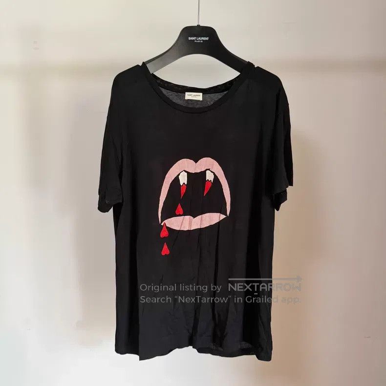 Saint Laurent Paris Saint Laurent Paris Blood Tooth Short Sleeve i Size US L / EU 52-54 / 3 - 1 Thumbnail