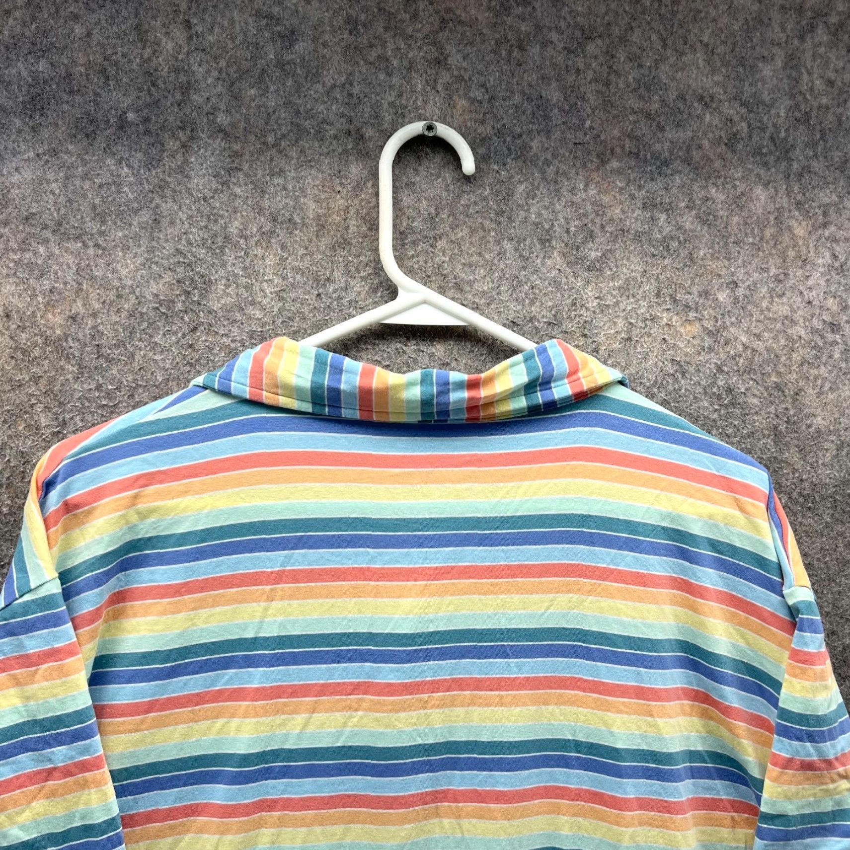 Peter Millar VINTAGE Peter Millar Polo Shirt Men XL Rainbow Cannon Beach Stripes Golf Logo Beach Pattern Short Sleeve Green 48in Chest Mens Size US L / EU 52-54 / 3 - 6 Thumbnail