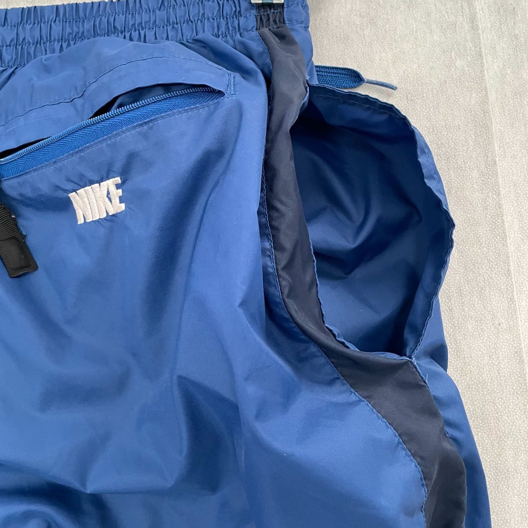 Nike VINTAGE Nike Pants Adult Large Blue Jogger Pockets Drawstring Logo Mens L Size US 33 - 6 Thumbnail