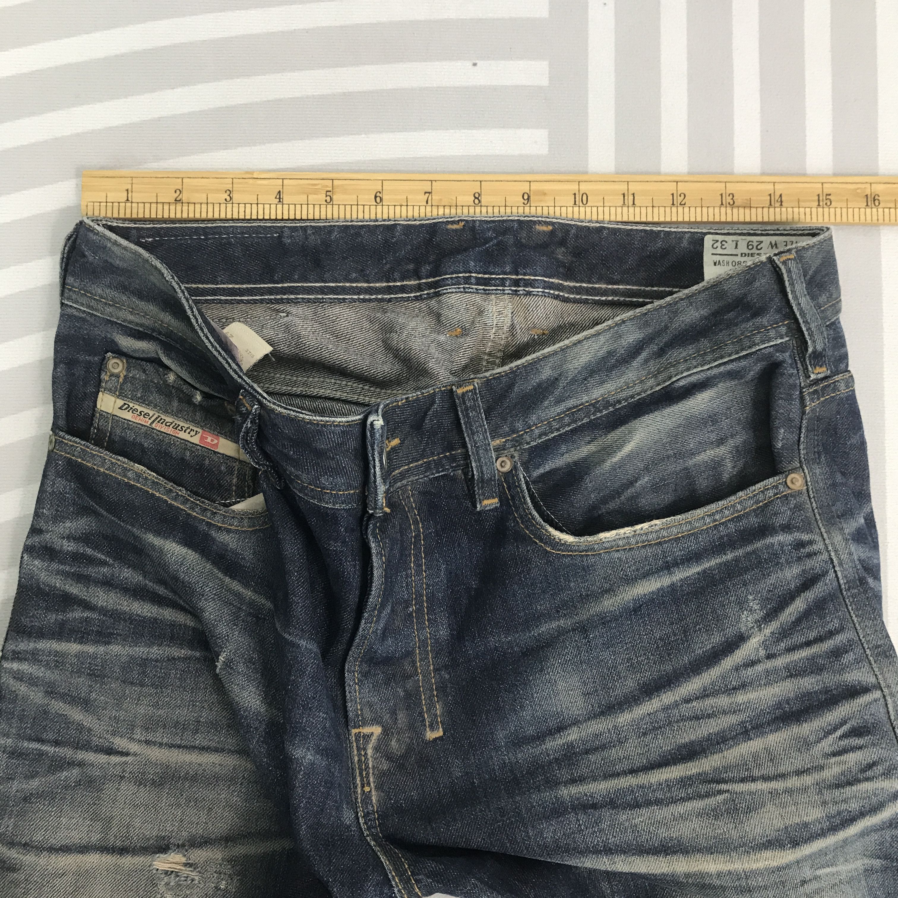 Diesel × Vintage Vintage Diesel Industry Denim faded jeans pants Size US 29 - 7 Thumbnail