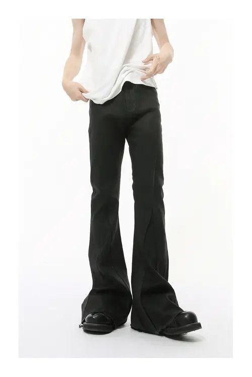 VIBE Japanese style patchwork tassel black washed flared jeans Size US 32 / EU 48 - 8 Thumbnail